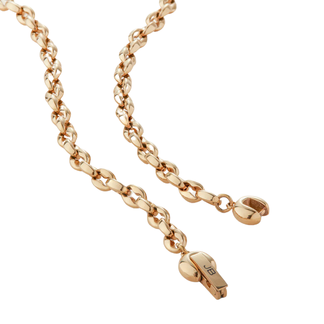 JENNY BIRD Dhani Gold Chain Necklace - High Polish 14K Gold Plated Dainty Layering Jewelry for Women - Perfect for Everyday Wear, Office & Special Occasions