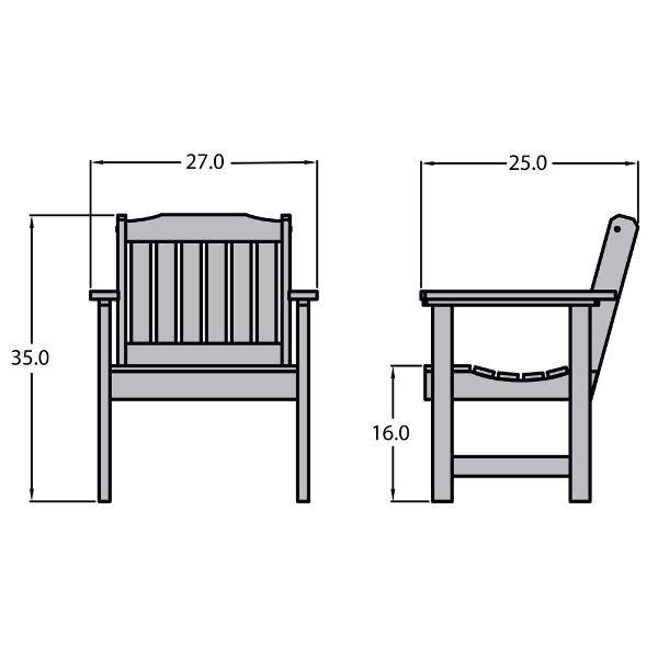 Lehigh Outdoor Garden Chair - Durable Patio Furniture for Backyard, Lawn & Poolside Relaxation - Perfect for Lounging, Sunbathing & Outdoor Gatherings