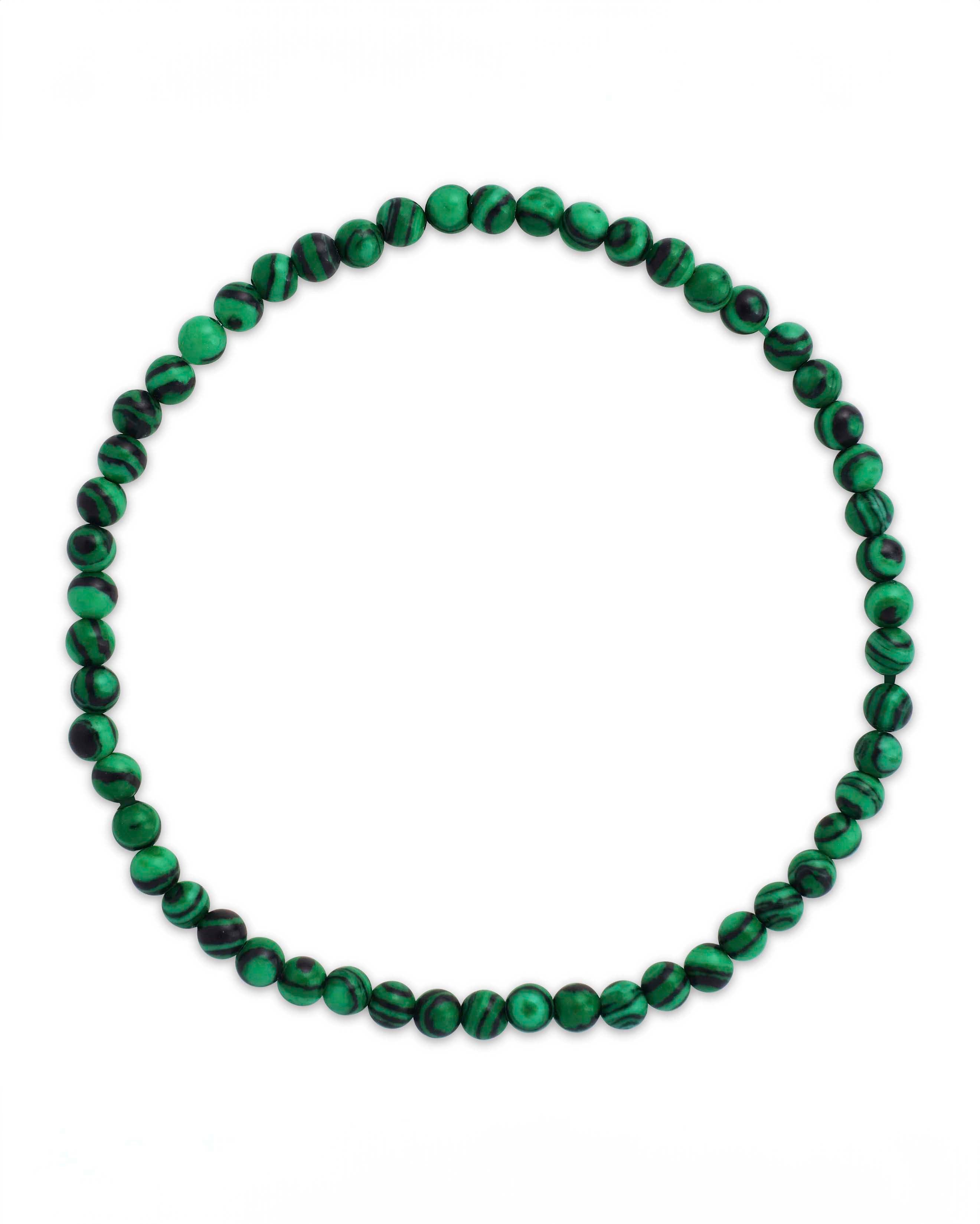 Natural Malachite Beaded Stretch Bracelet for Women - Healing Crystal Jewelry for Stress Relief & Positive Energy - Perfect for Yoga, Meditation & Everyday Wear