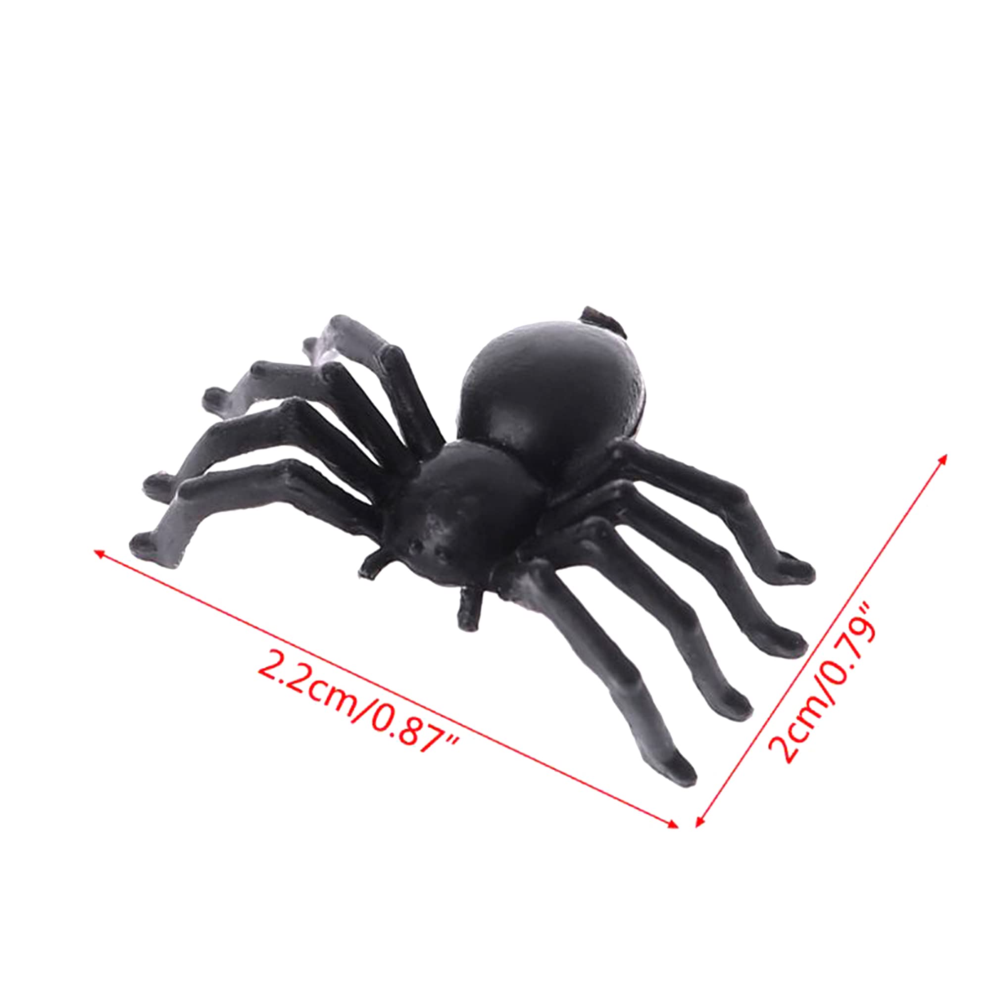MYUBWTF 120 PCS Mini Fake Plastic Spiders - Realistic Black Halloween Prank Toys, Scary Insect Props for Party Decorations & Practical Jokes - Perfect for Halloween Decor, Party Supplies, and Scare Pranks