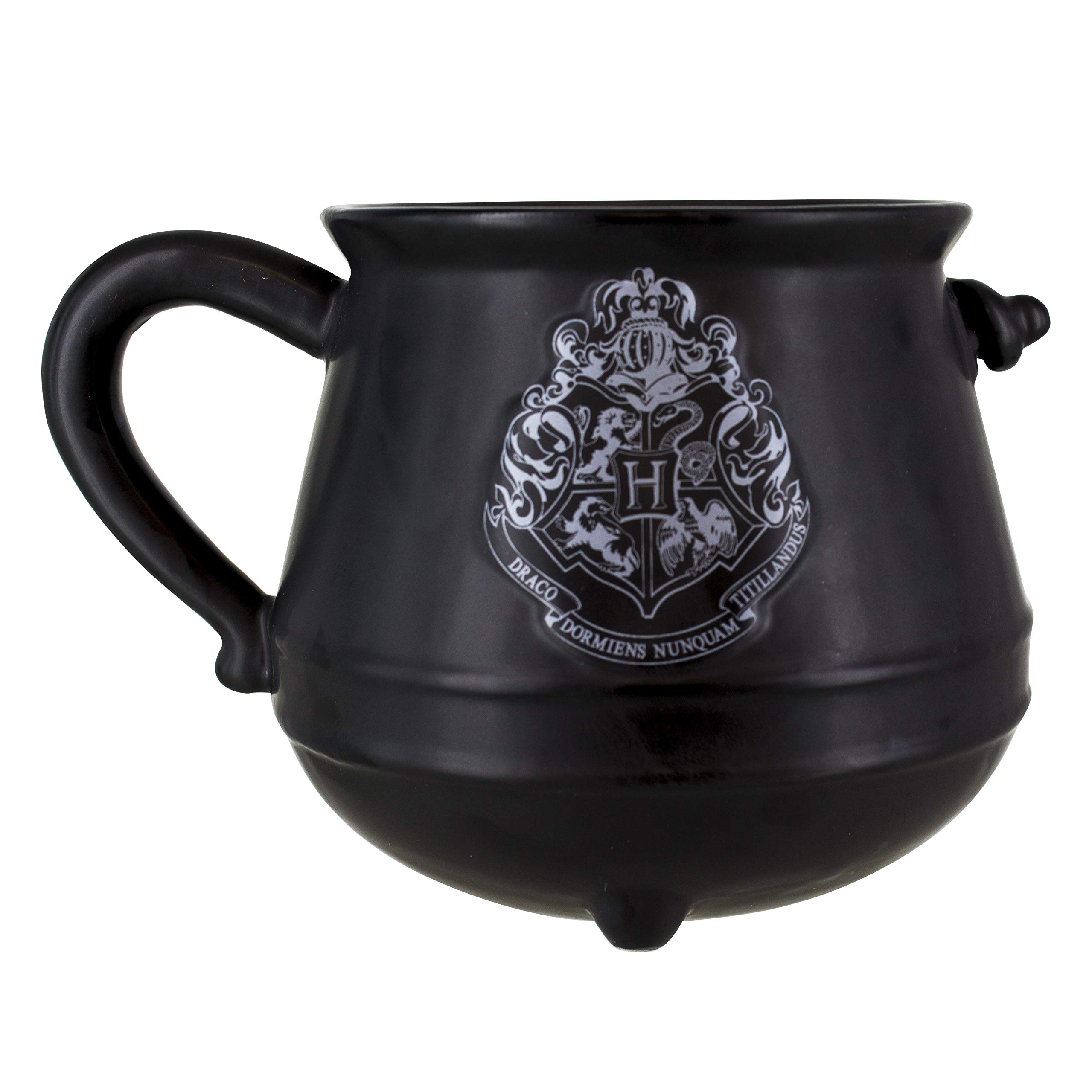 Harry Potter Cauldron Coffee Mug with Hogwarts Crest - 16oz Ceramic Tea Cup for Wizards - Perfect for Hot Drinks, Gifts & Harry Potter Themed Parties