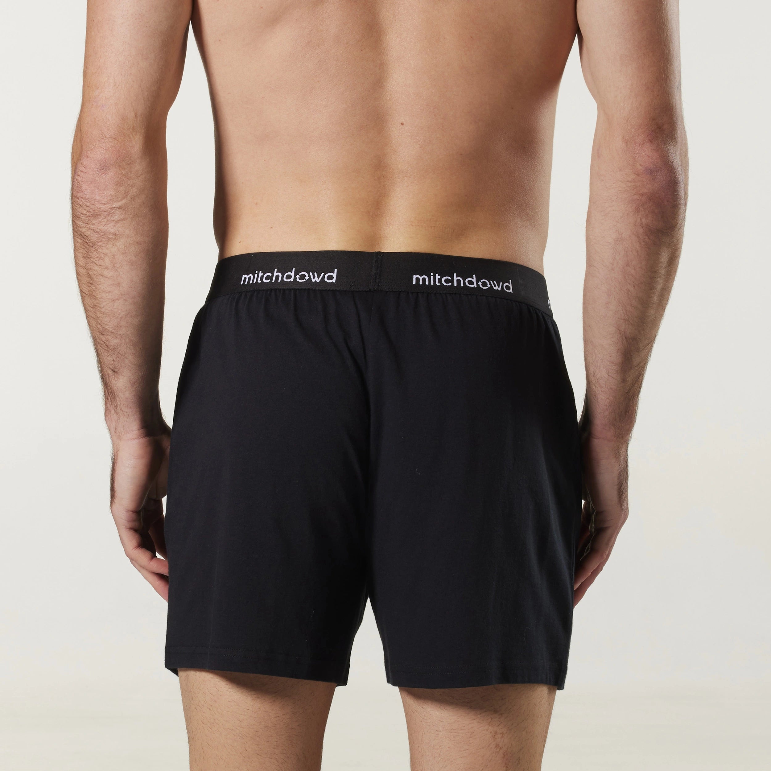 Men's Loose Fit Knit Boxer Shorts 3-Pack - Soft Breathable Cotton Underwear for Sleeping, Lounge & Everyday Comfort - Black