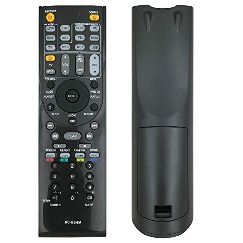 Universal Replacement Remote Control RC-834M for ONKYO AV Receiver - Compatible with HTR593, RC745M, RC712M Models - Perfect for Home Theater & Audio System Control