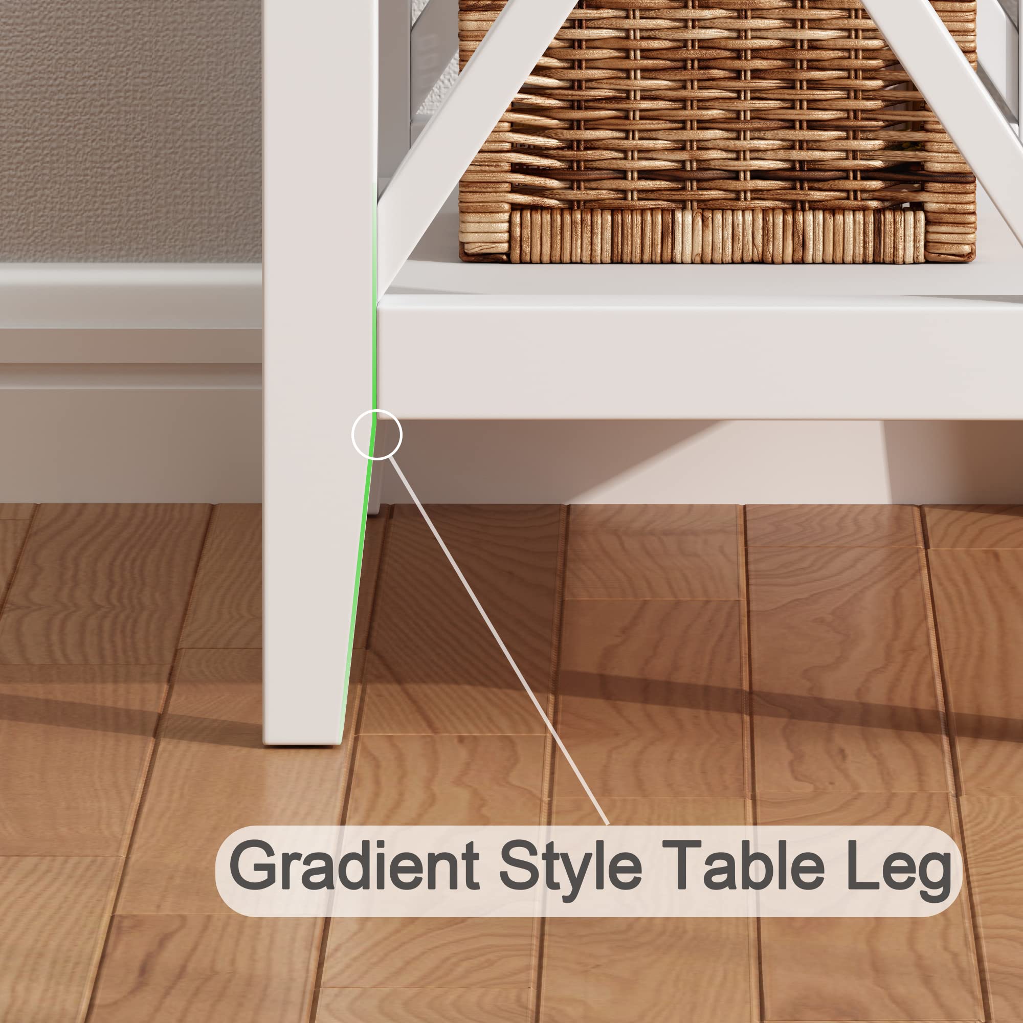 ChooChoo White Flip Top Narrow End Table with Drawer - MDF Material Small Side Table Nightstand for Living Room, Bedroom & Small Spaces - Perfect for Tight Corners, Studio Apartments & Cozy Reading Nooks