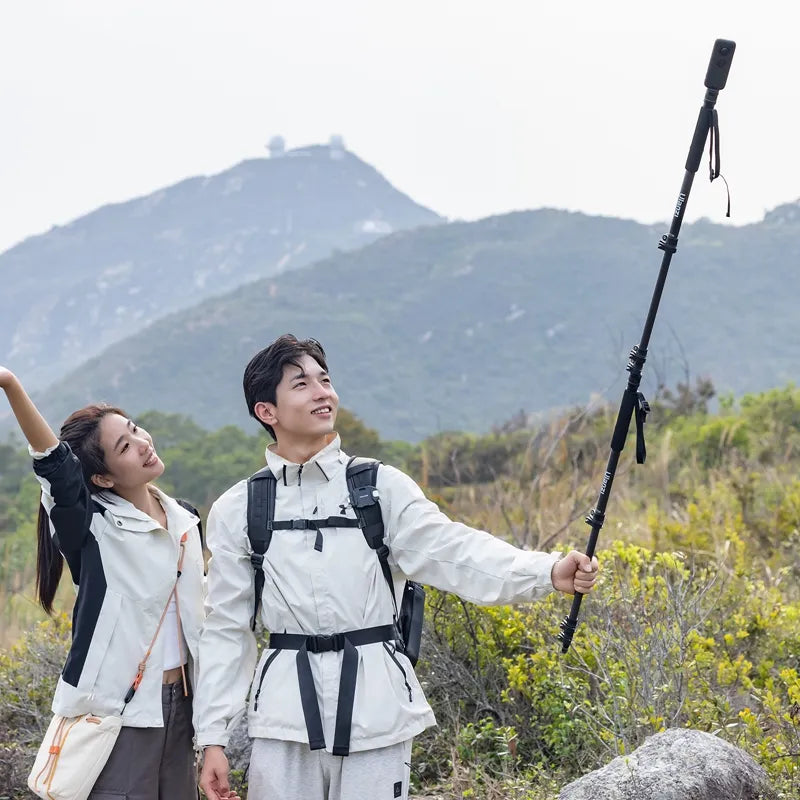 Ulanzi TT35 Lightweight Hiking Stick Tripod Kit - Adjustable Monopod & Camera Stand for Outdoor Photography, Vlogging, and Travel Adventures