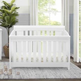 Clermont 4-in-1 Convertible Baby Crib - Toddler Bed & Daybed with Mattress | Nursery Furniture for Boys & Girls | Perfect for Small Spaces & Growing Families