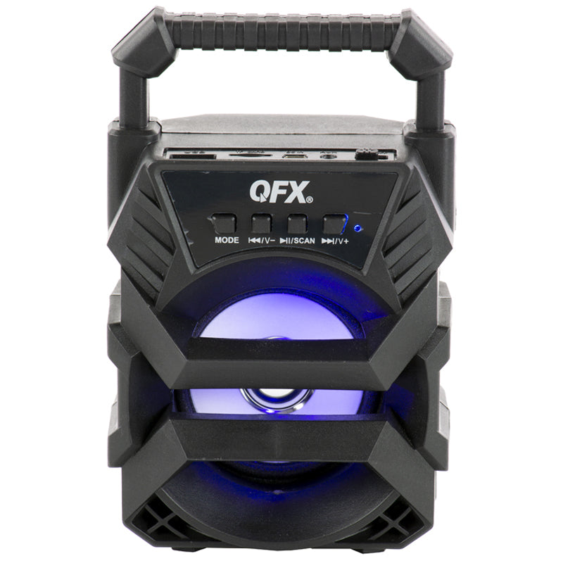 QFX BT-1 Wireless Bluetooth Speaker - Portable, High-Quality Sound for Outdoor, Travel, and Home Use