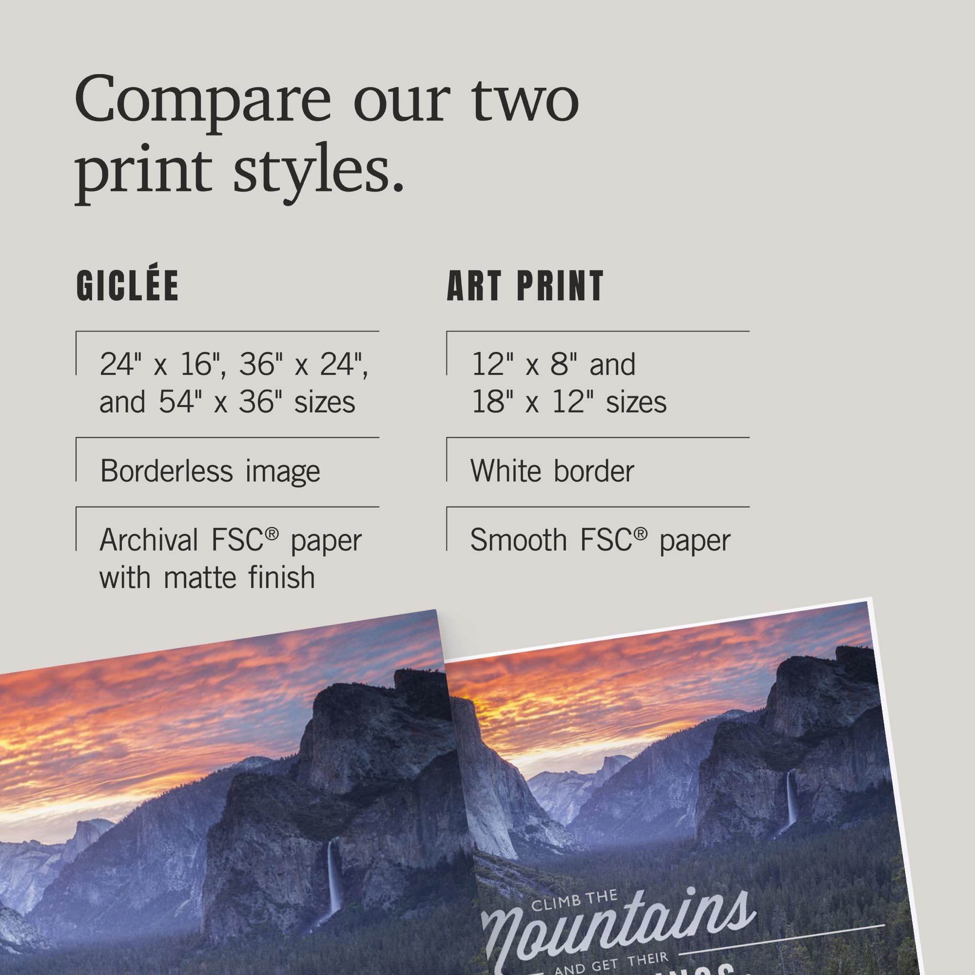Lantern Press 16x24 Inch Giclee Print - Yosemite National Park Landscape Art with John Muir 'Climb The Mountains' Quote - Premium Wall Decor for Living Room, Office & Cabin