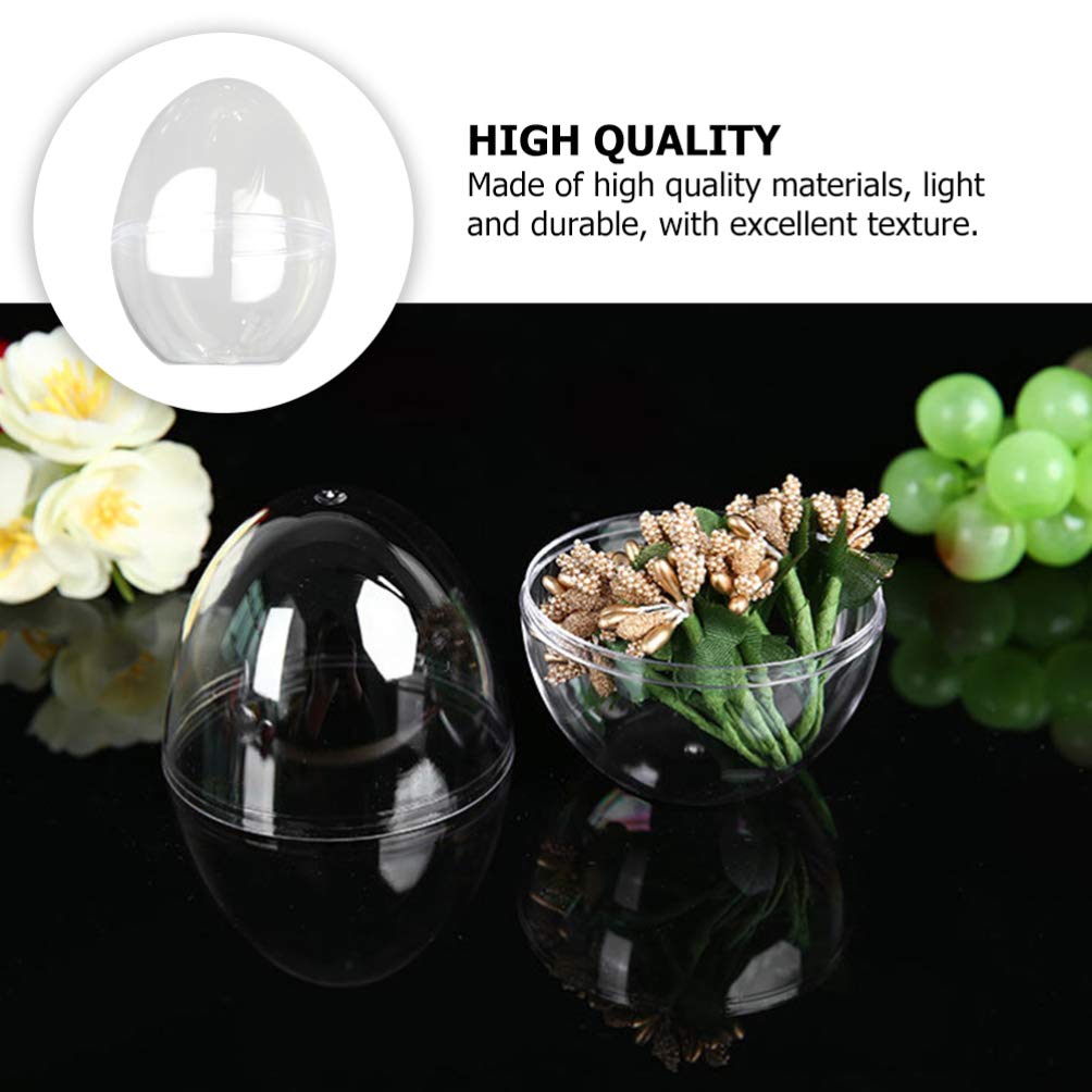 Healifty 6-Pack Clear Egg-Shaped Storage Containers for Beauty Products, Jewelry & Small Items – Transposable Organizer for Bathroom, Vanity, Travel & Home Decor