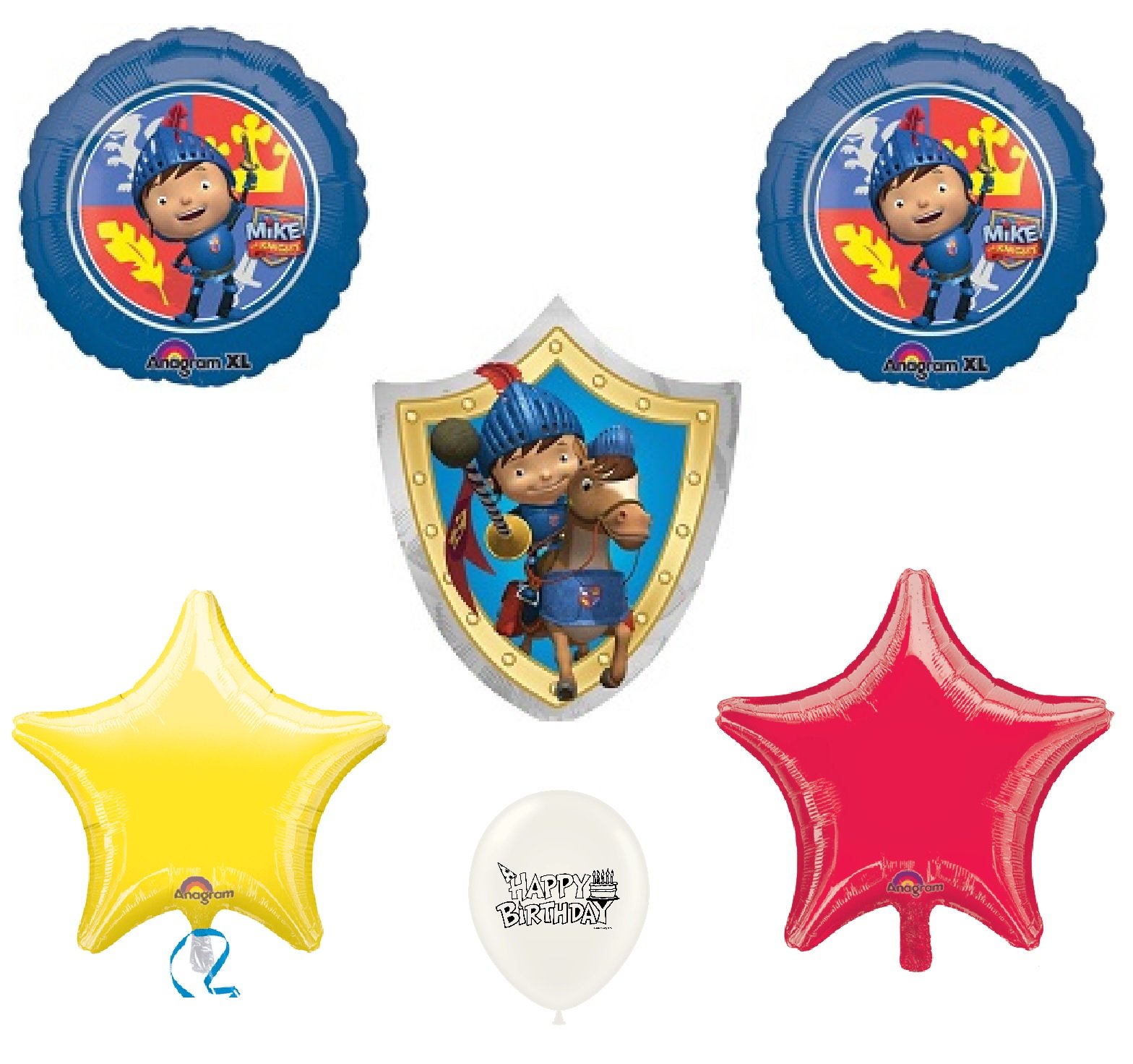 Mike the Knight Balloons Bouquet - Colorful Party Decorations Bundle for Birthday, Baby Shower & Medieval Theme Events | Premium Latex Balloons for Indoor/Outdoor Decor