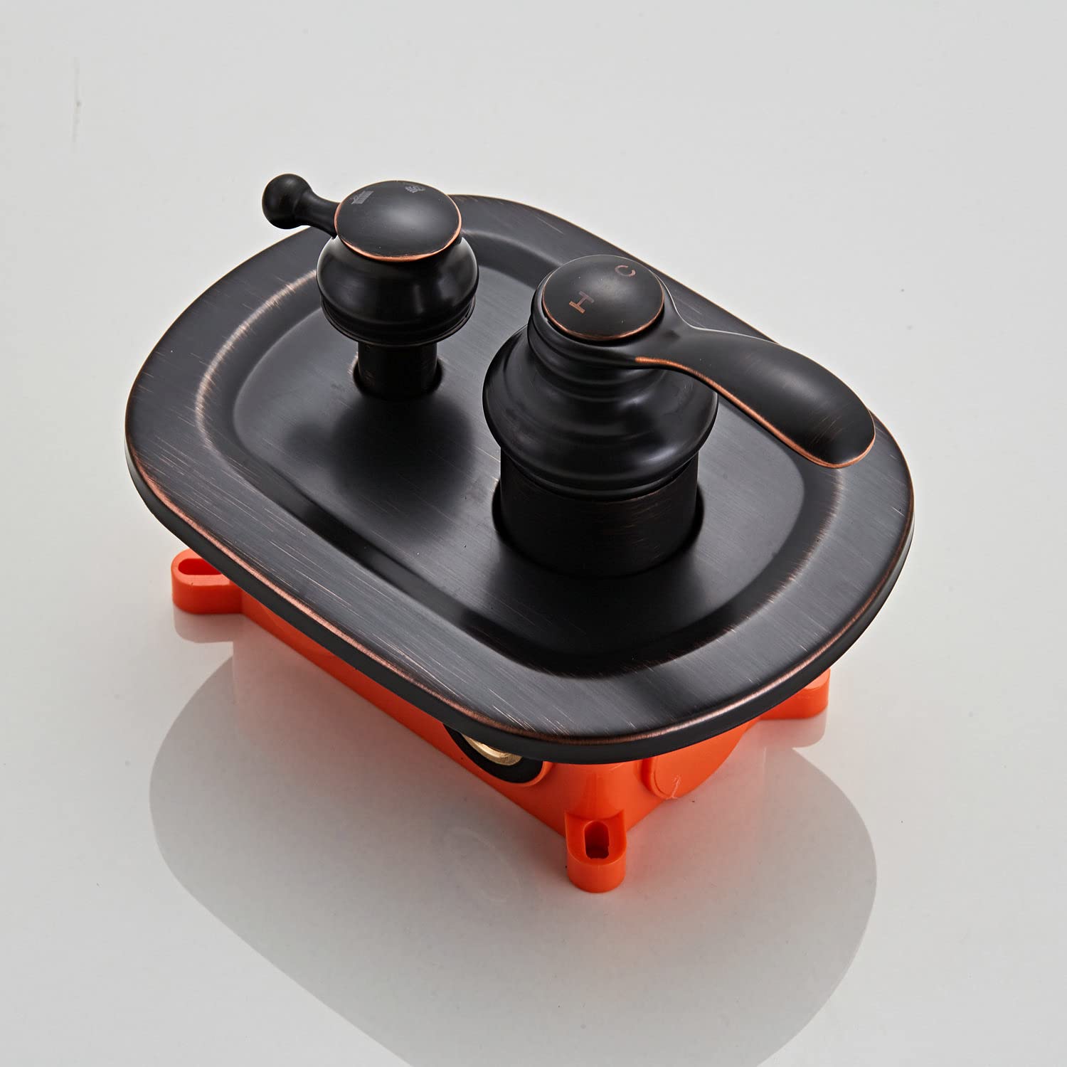 Oil Rubbed Bronze Shower System - Wall Mounted Ceiling Shower Faucet Set with High Pressure 8