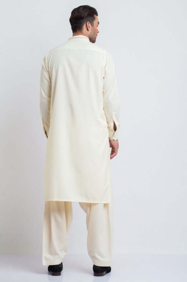 Premium Cream White Cotton Shalwar Kameez - Traditional Pakistani Outfit for Women | Elegant & Comfortable Ethnic Wear for Weddings, Parties & Special Occasions