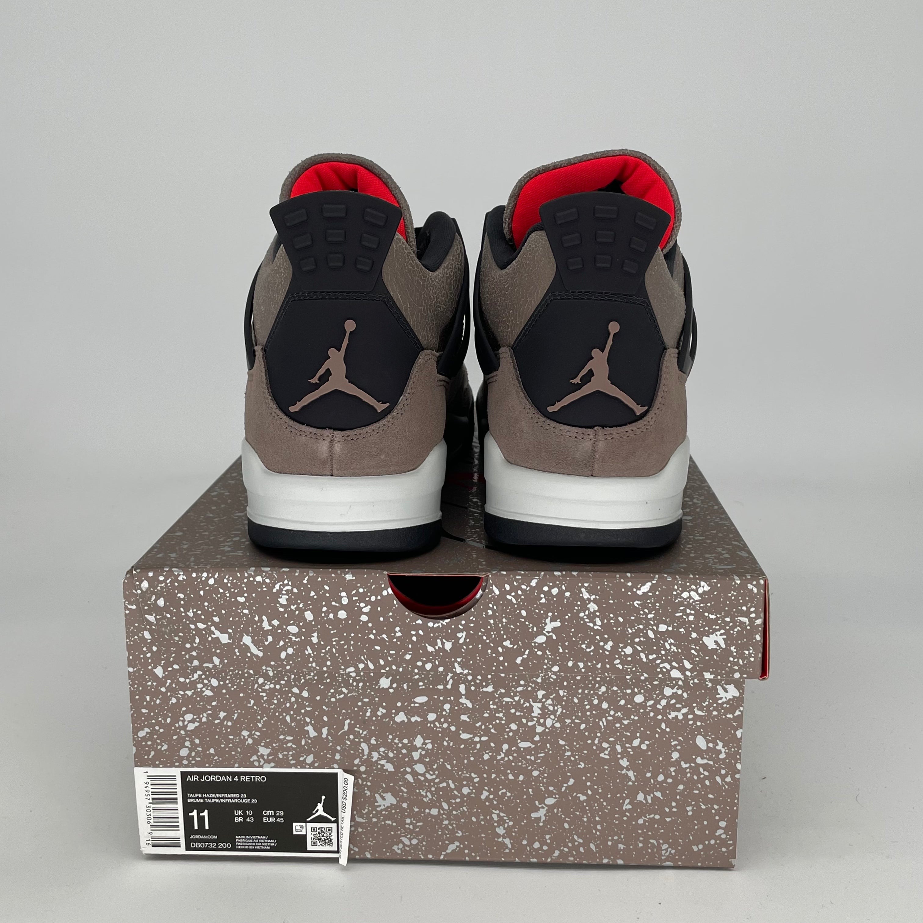 AIR JORDAN 4 TAUPE HAZE Retro Sneakers - Men's Size 11/Women's Size 12.5 - Style DB0732-200 - Authentic Basketball Shoes for Streetwear & Casual Outfits