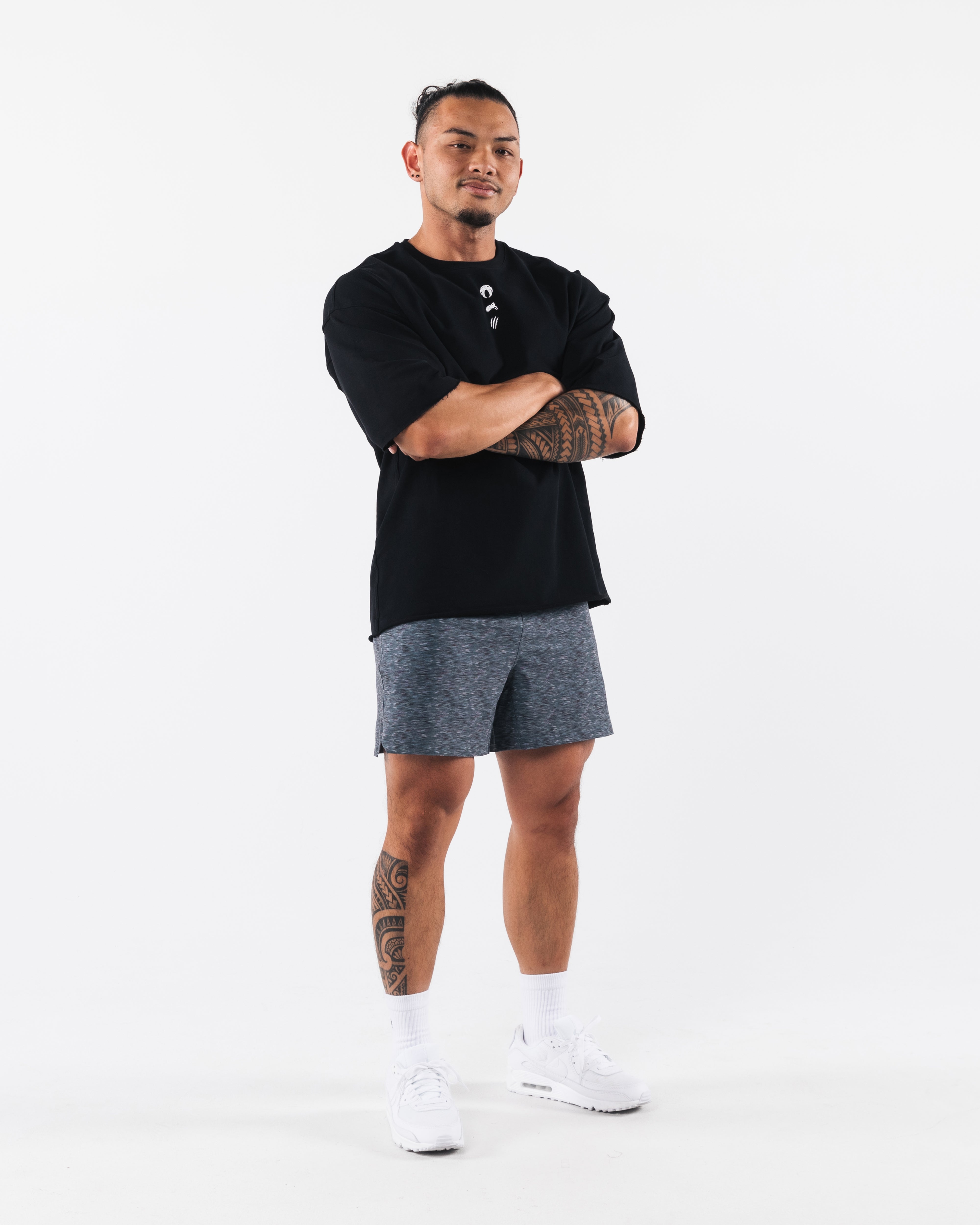 Premium Three Pillar Terry Tee - Soft Cotton Crewneck T-Shirt for Men (Black) | Casual Wear, Lounge & Everyday Comfort