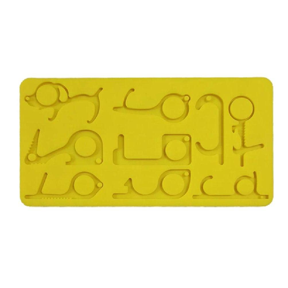 Shiny Glossy Silicone Resin Molds for DIY Keychains - Anti-Epidemic Keychain Pendant Jewelry Making - Epoxy Resin Crafting Molds for Jewelry & Accessories - Perfect for Handmade Gifts, Party Favors, and Craft Projects