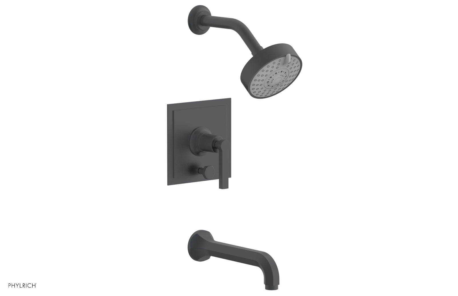 HEX MODERN Pressure Balance Tub and Shower Faucet Set 501 27 - Matte Black Bathroom Fixture for Modern Homes, Perfect for Bathroom Renovations and Spa-Like Showers