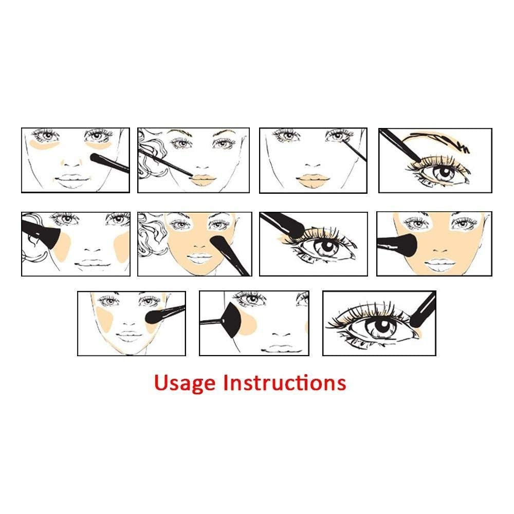 LANELLIE Premium Fiber Bristle Makeup Brush Set - 24 Piece Professional Cosmetic Brush Kit with Black Leather Case | Perfect for Makeup Artists, Travel & Home Use