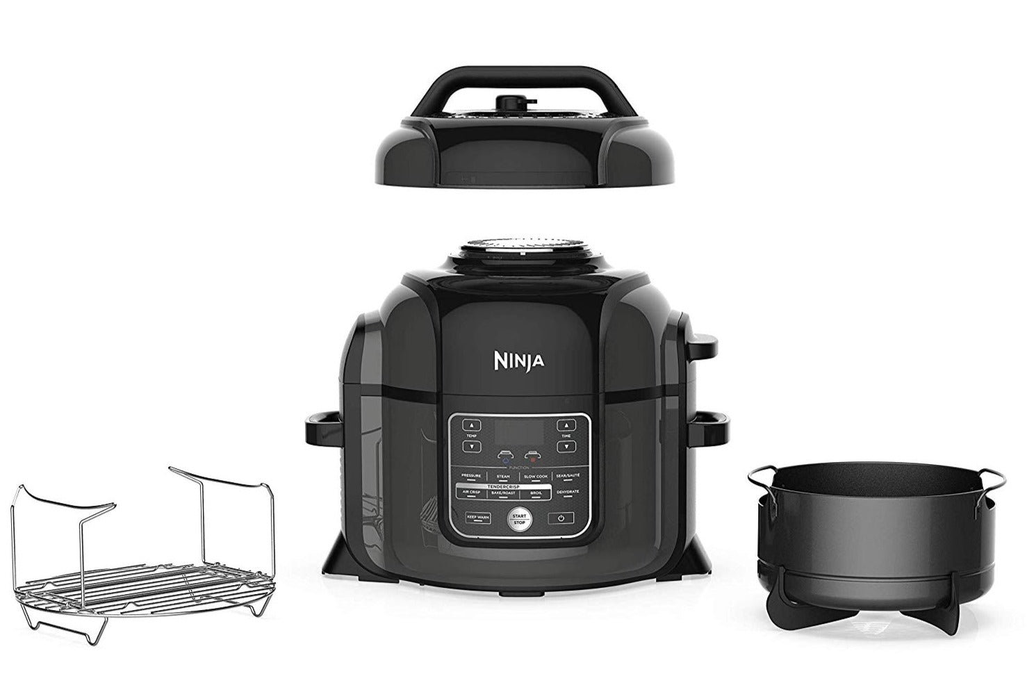 Ninja Foodi 6.5 qt Pressure Cooker & Air Fryer Combo, OP302 Black/Gray - Multi-Cooker for Fast Meals, Healthy Frying & One-Pot Cooking - Perfect for Family Dinners, Meal Prep & Quick Weeknight Recipes