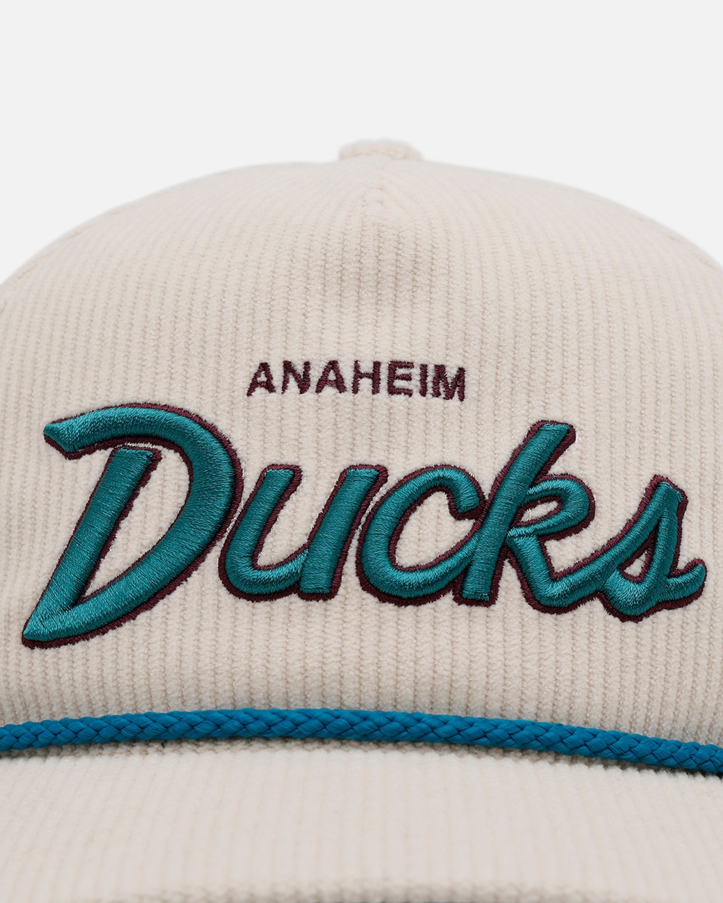 47 Brand Anaheim Ducks 'Natural Script' Premium Hitch Corduroy Snapback Hat - Official NHL Licensed Adjustable Baseball Cap for Men & Women - Perfect for Sports Fans, Casual Wear & Game Day Outfits