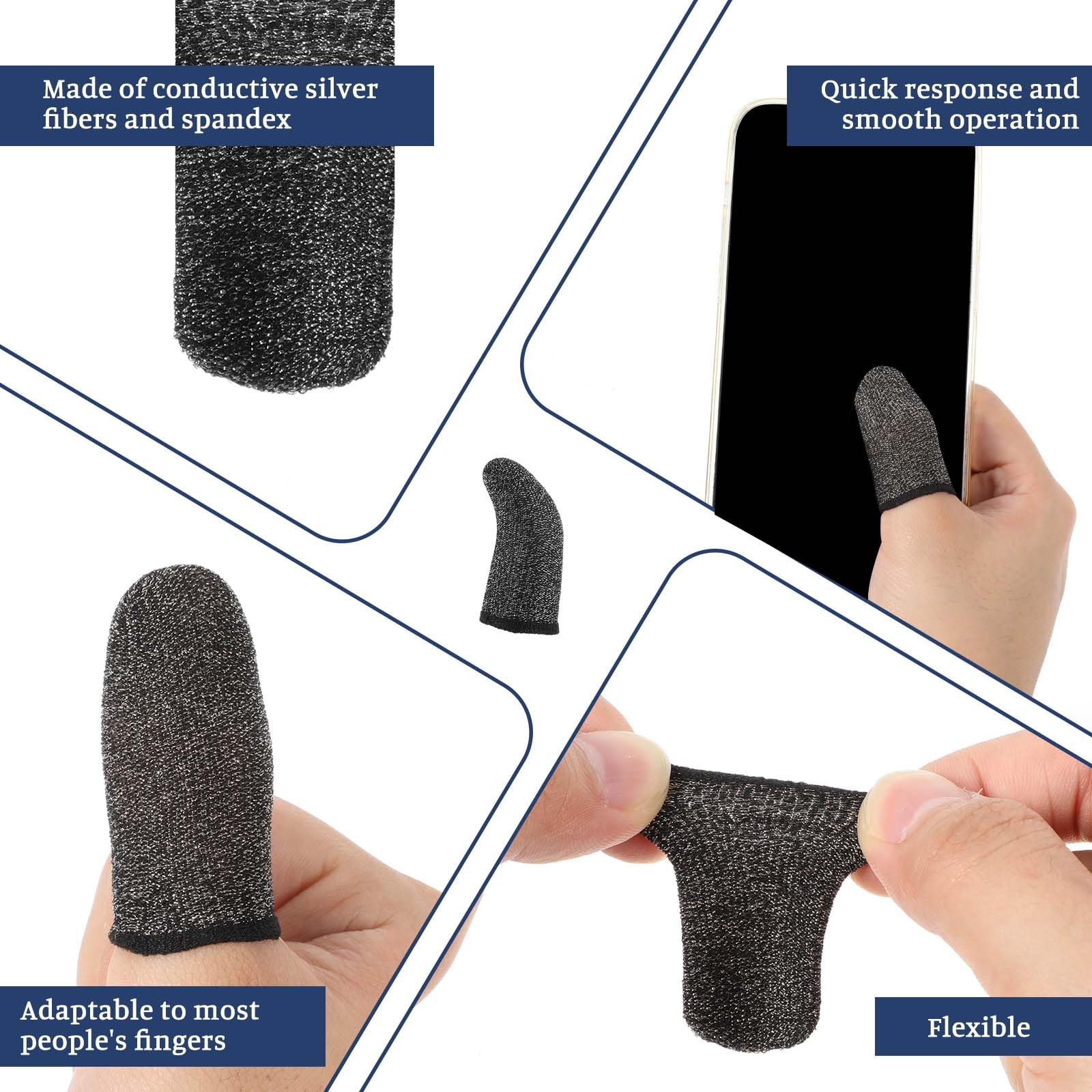40 Pcs Anti-Slip Gaming Finger Sleeves for Mobile Phones - Touchscreen Thumb Protectors for PUBG, Fortnite & Call of Duty - Enhance Grip & Reduce Sweat for Competitive Gaming Sessions