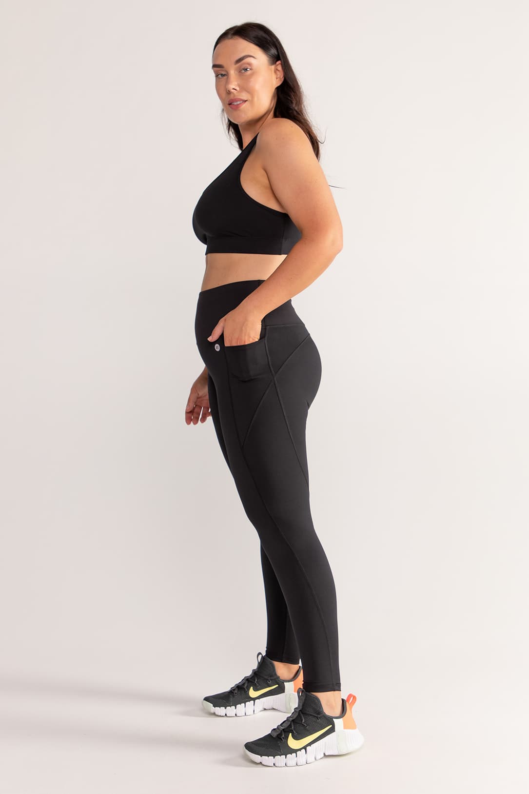High Waist Training Pocket Move Leggings for Women - Black | Yoga, Running, Gym & Workout Activewear