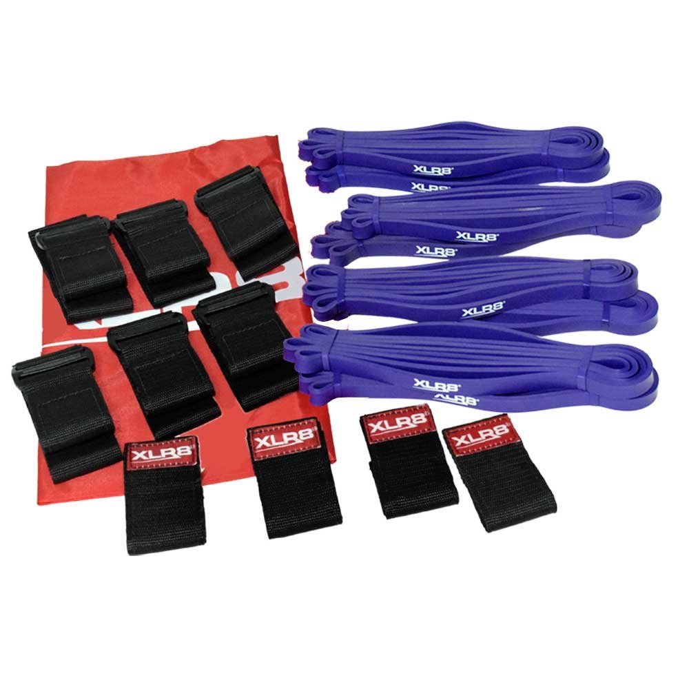 XLR8 Purple Mini Resistance Bands for Speed & Agility Training - Workout Bands for Athletes, Fitness, Home Gym & Physical Therapy