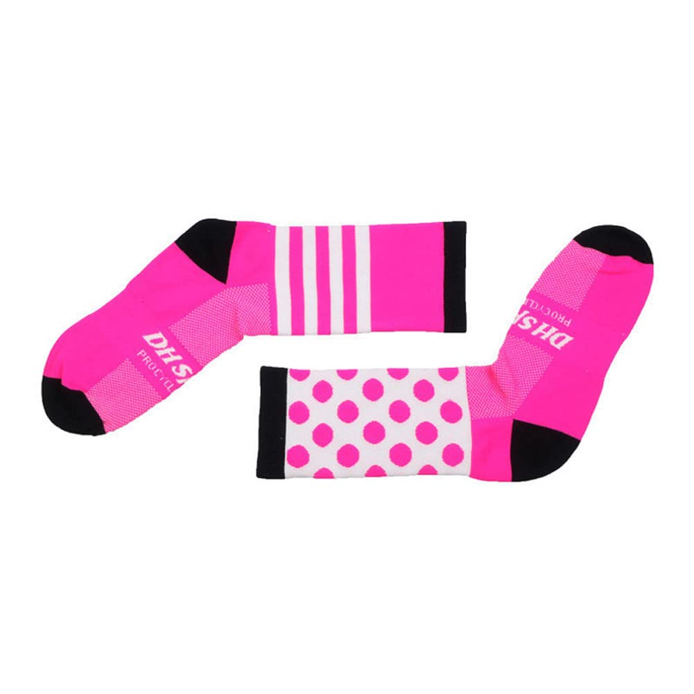 Cycling Socks for Men & Women - Breathable Bike Riding Socks for XC, MTB, BMX - Athletic Ankle Socks in Black, Pink, Blue, Green, Orange - Perfect for Road Cycling, Mountain Biking & Indoor Training