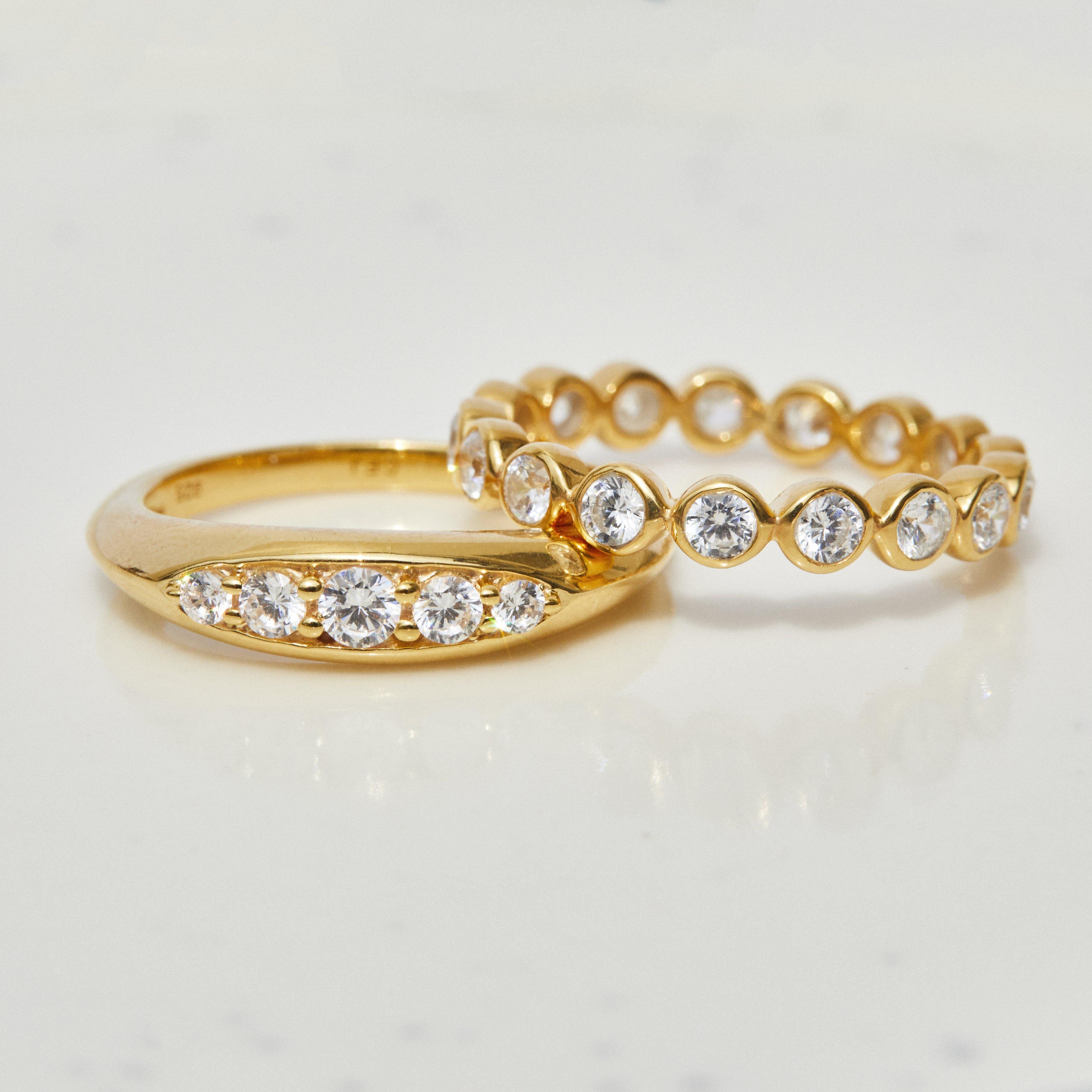 Bezel Set Cubic Zirconia Eternity Ring - 925 Sterling Silver Wedding Band for Women, Perfect for Anniversary, Engagement & Everyday Elegance