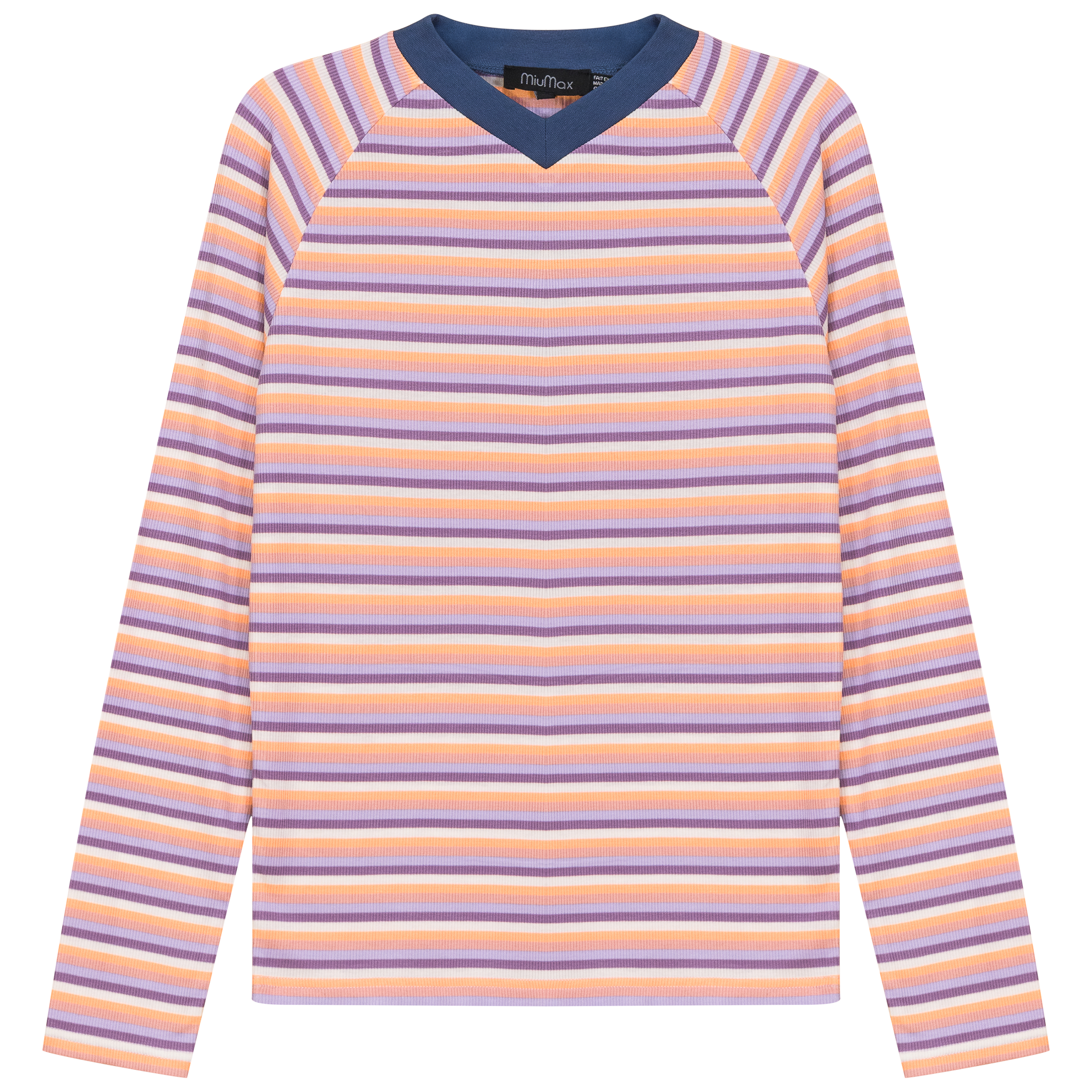Stylish Stripped V-Neck Raglan Tee for Women - Trendy Casual T-Shirt for Everyday Wear | Perfect for Outfits, Layering & Street Style