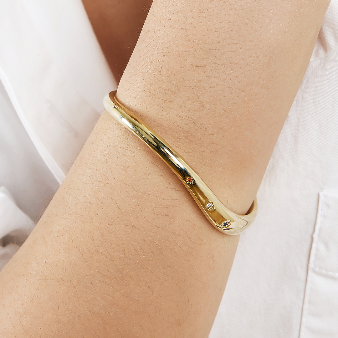 OUI Cuff Bracelet - Elegant Adjustable Bangle for Women | Perfect for Parties, Weddings & Everyday Wear