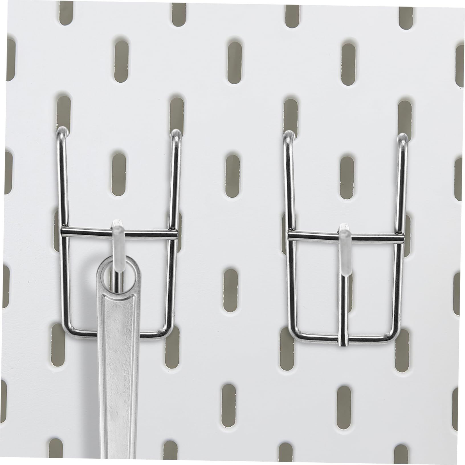 iplusmile 4 Sets 10cm Silver Supermarket Display Hooks - Heavy Duty Mesh Kitchen Hooks for Pans, Cups, Bags & Towels - Easy to Install & Carry (30pcs x 4) - Perfect for Pantry, Retail Store & Home Organization