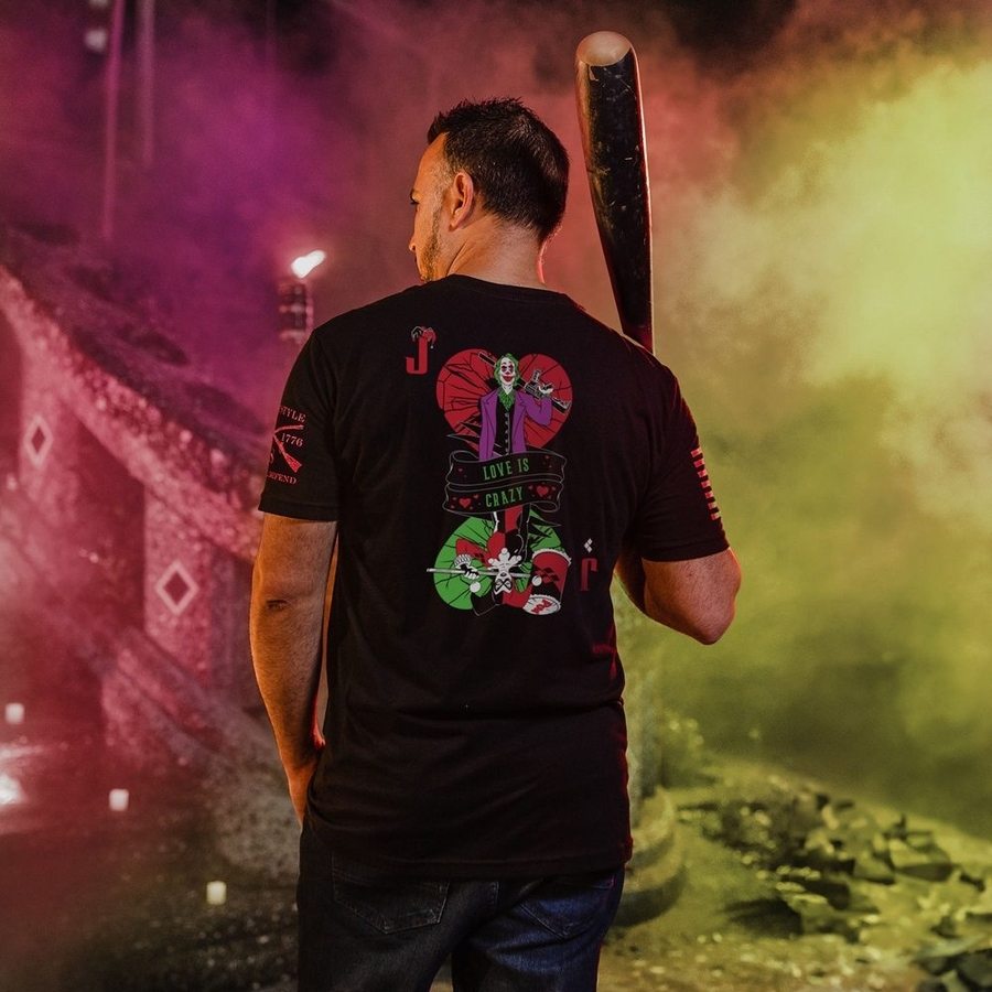 Love Is Crazy T-Shirt for Men & Women - Black Cotton Graphic Tee - Perfect for Casual Wear, Date Nights & Gifts