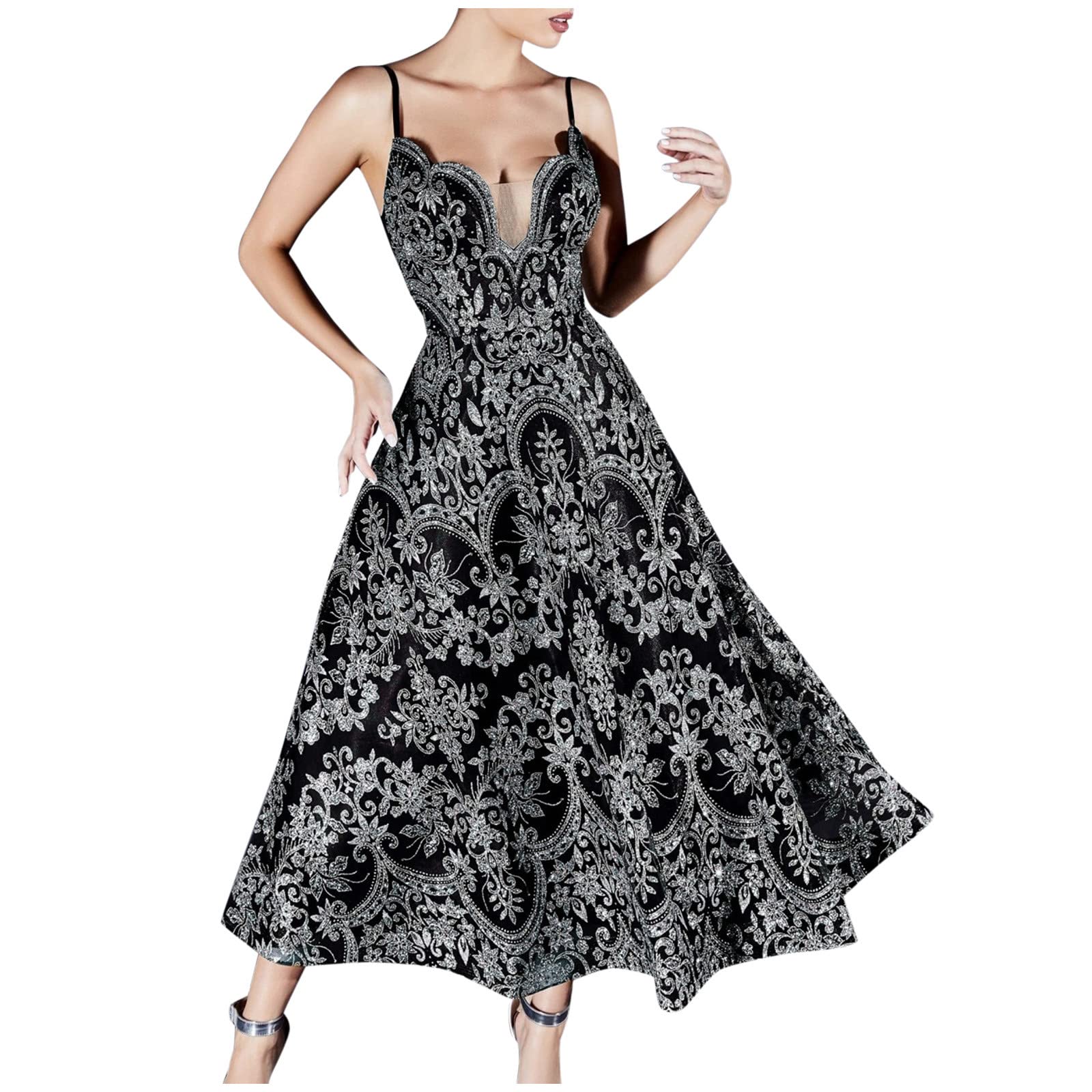 Sexy Women's Sleeveless Suspender Midi Dress - 2021 Summer Beach Dress for Women | Perfect for Vacation, Party & Casual Wear