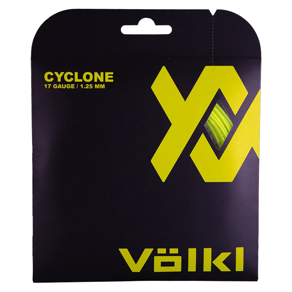 Cyclone 17G Neon Yellow Tennis String - High Performance Polyester String for Spin & Control | Perfect for Competitive Players & Tournament Play