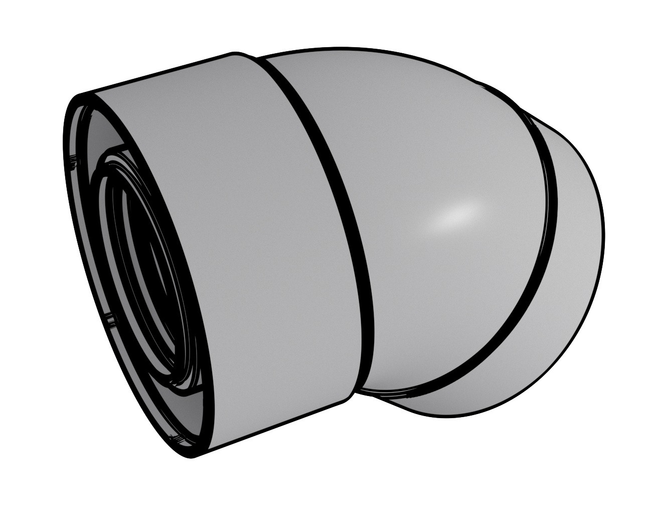 2-Pack 45 Degree Condensing Elbow for Rinnai 229205NPP - Perfect for Water Heater & Boiler Venting Systems