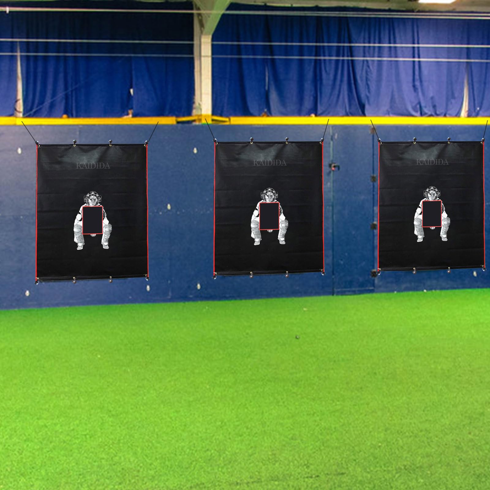 Baseball Backstop Net - Heavy Duty Rubber Backstop for Batting Cage | Indoor/Outdoor Softball Practice Backstop Mat | Perfect for Home, School & Training Facilities