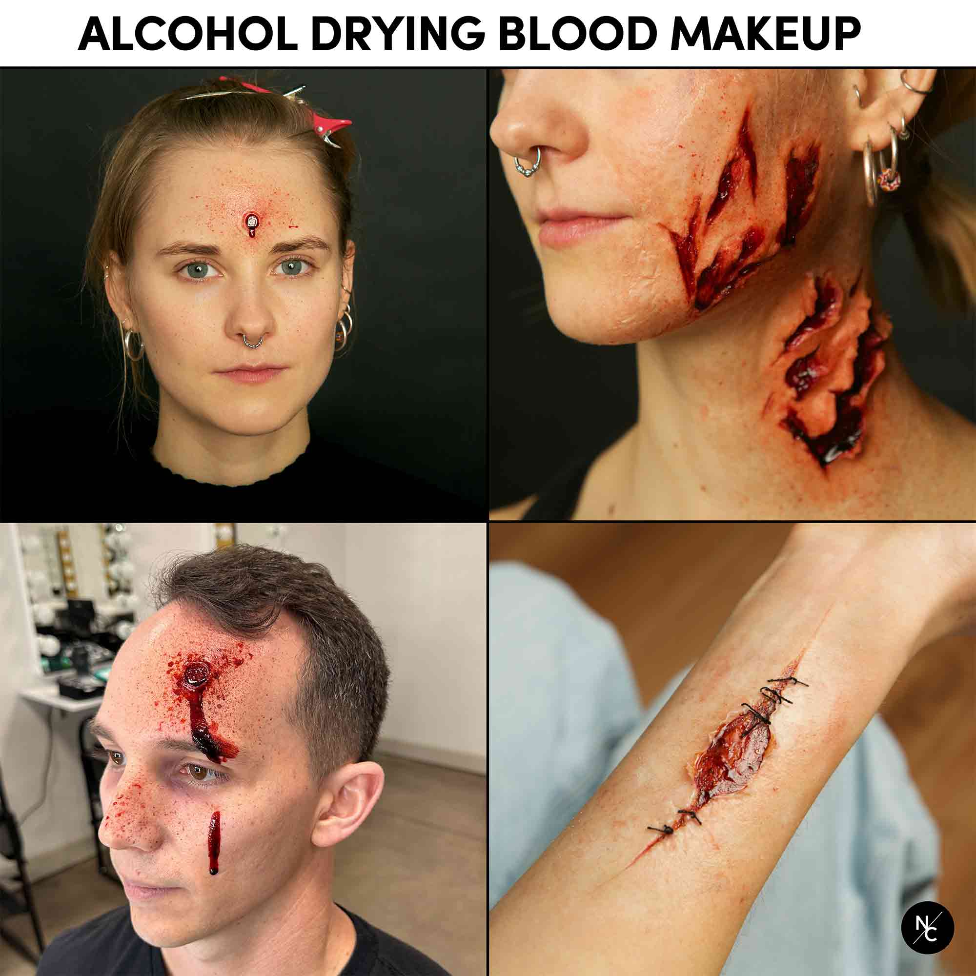 Ultra Realistic Alcohol Drying Blood - Fake Blood for Halloween, Theater & Special Effects - Dries to Touch for Realistic Wounds & Scenes