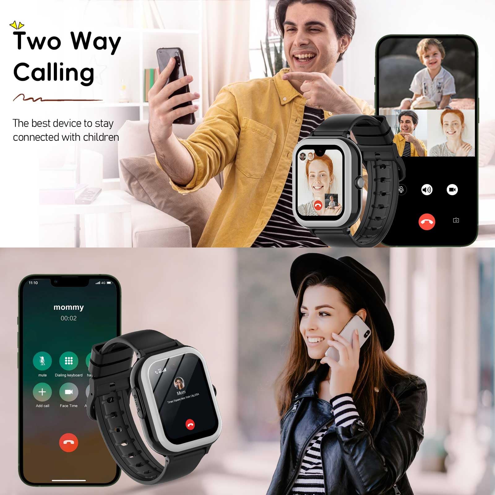 4G AMOLED Kids Smart Watch for Boys & Girls - 1.78
