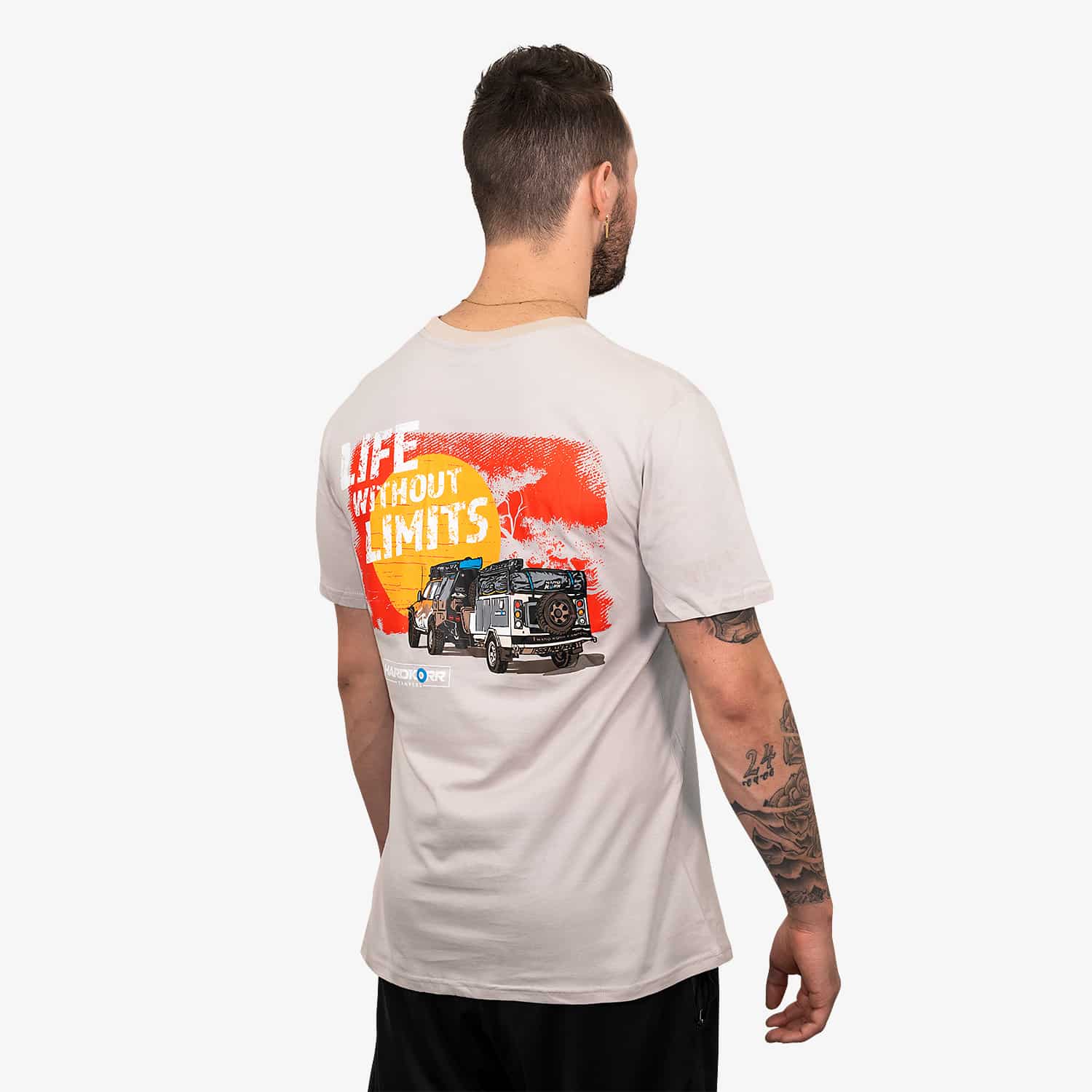 Unisex T-Shirt - Life Without Limits (HK Campers) - Grey - Comfortable Casual Wear for Outdoor Adventures & Daily Life