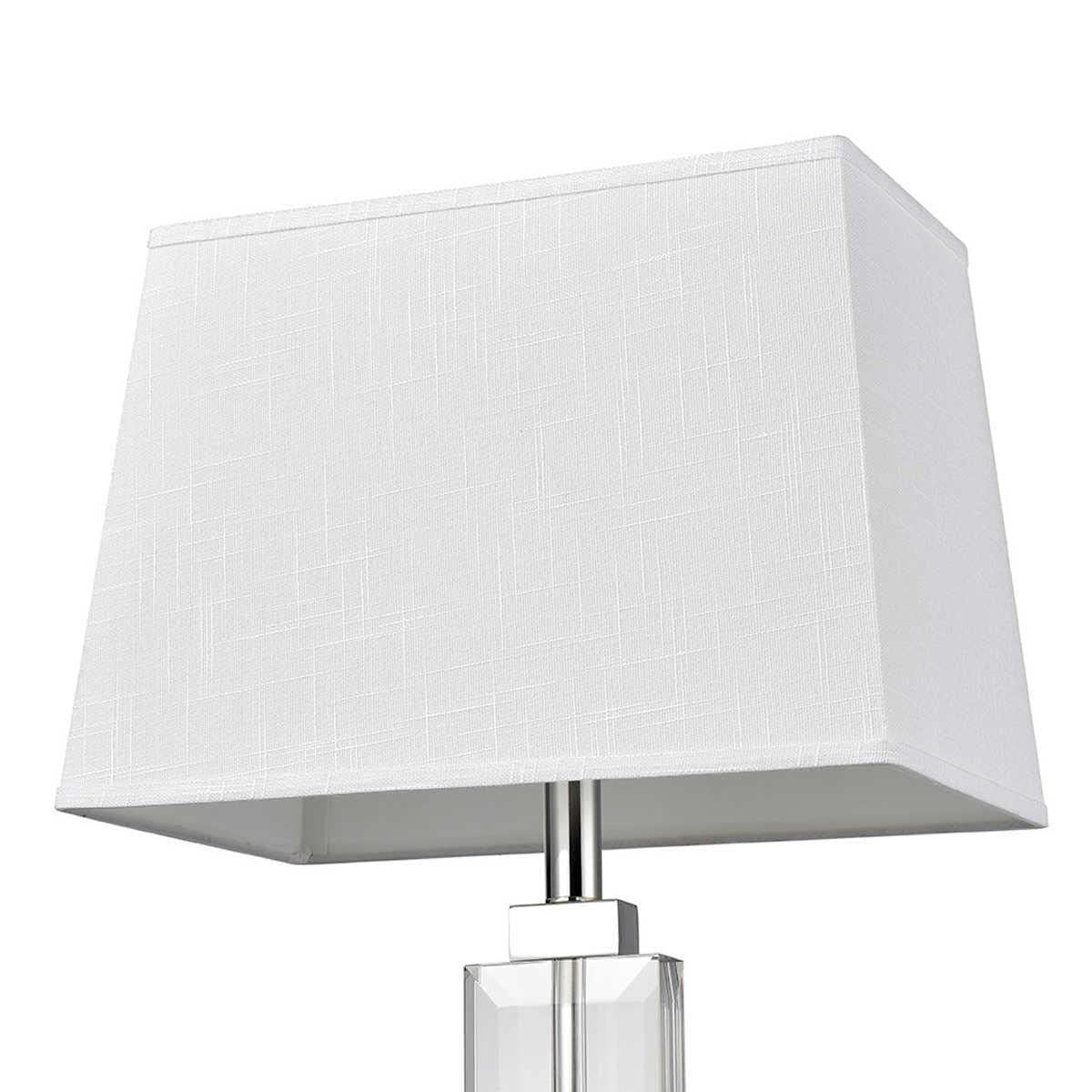 Silver Beveled Square Crystal Table Lamp - 2 Pack for Paris Decor