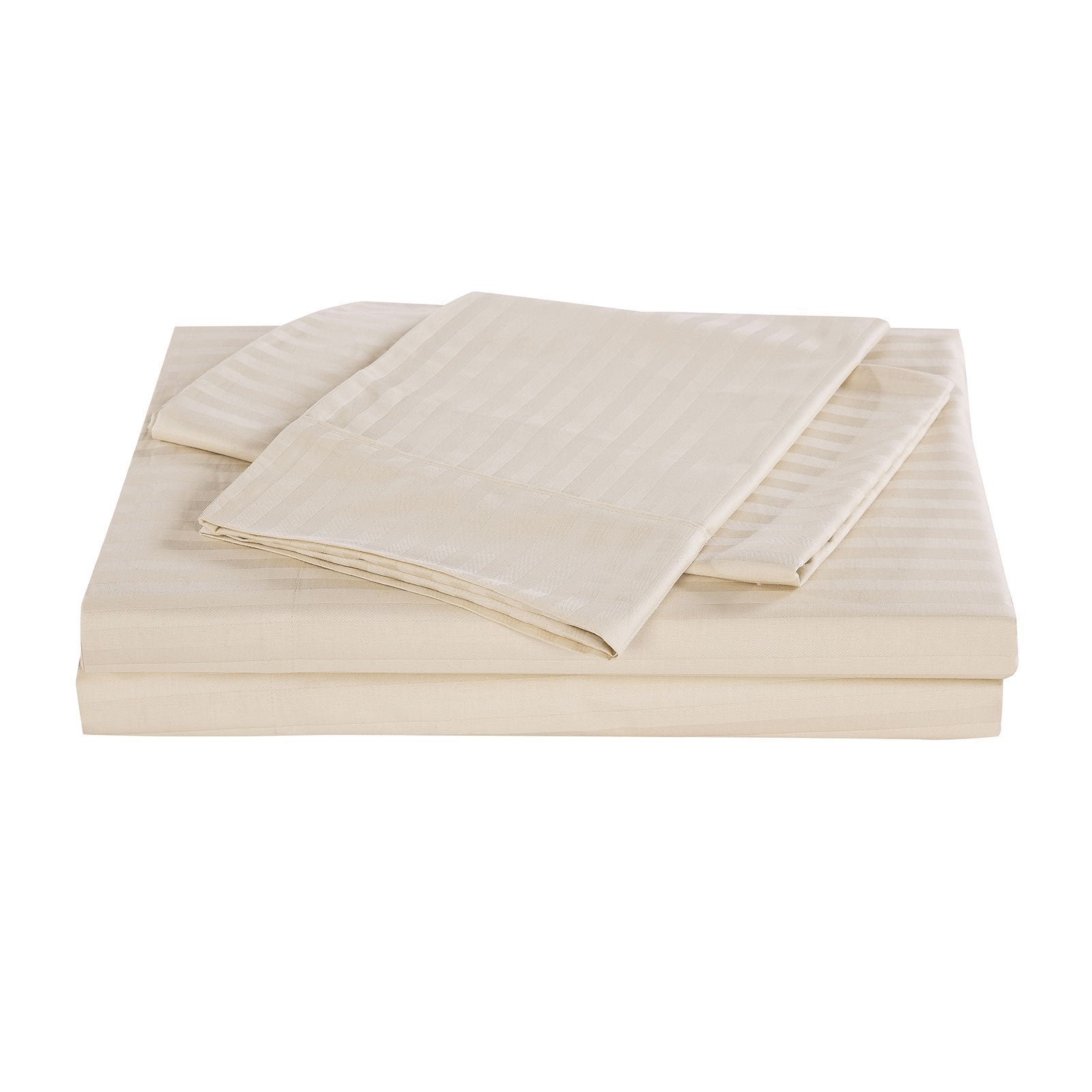 Kensington 1200 Thread Count 100% Egyptian Cotton Sheet Set - Luxury Hotel Quality Stripe Design for Double Bed | Soft & Breathable Bedding for Ultimate Comfort & Relaxation