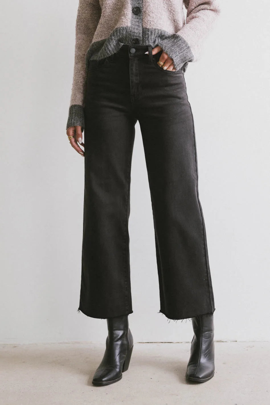 Michaela High Waist Wide Leg Jeans for Women - Stretchy Comfort Denim Pants - Trendy Casual & Office Wear - FINAL SALE
