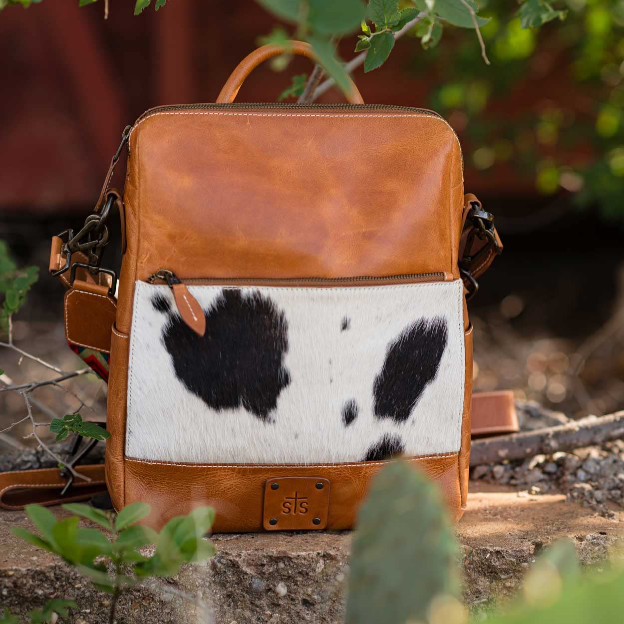 STS Ranchwear Women's Basic Bliss Multi-Color Leather Backpack - Stylish & Durable for Work, Travel & Outdoor Adventures