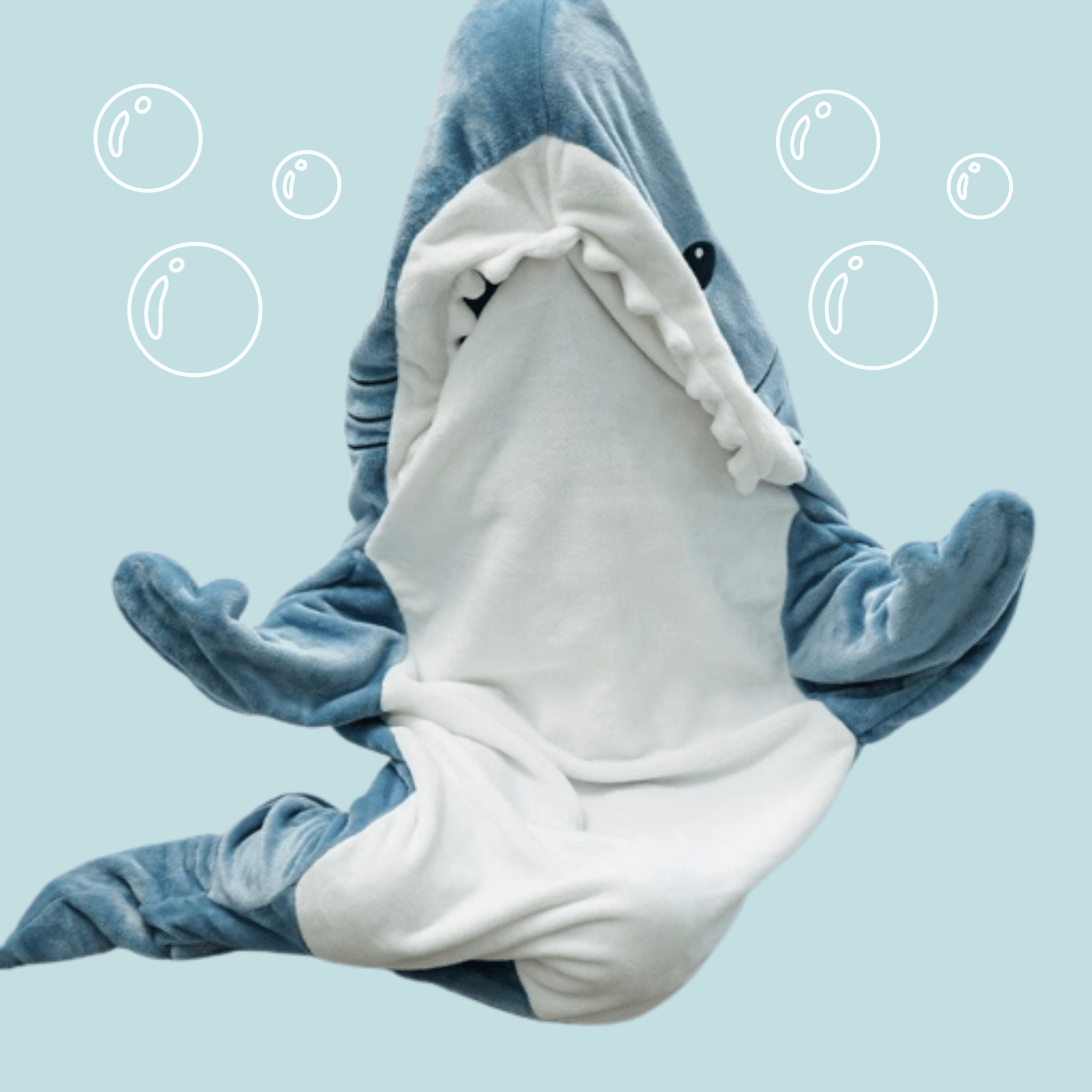 Cozy Sharkie™: Soft Shark Hoodie Blanket for Adults - Perfect for Lounging, Movie Nights & Cold Weather