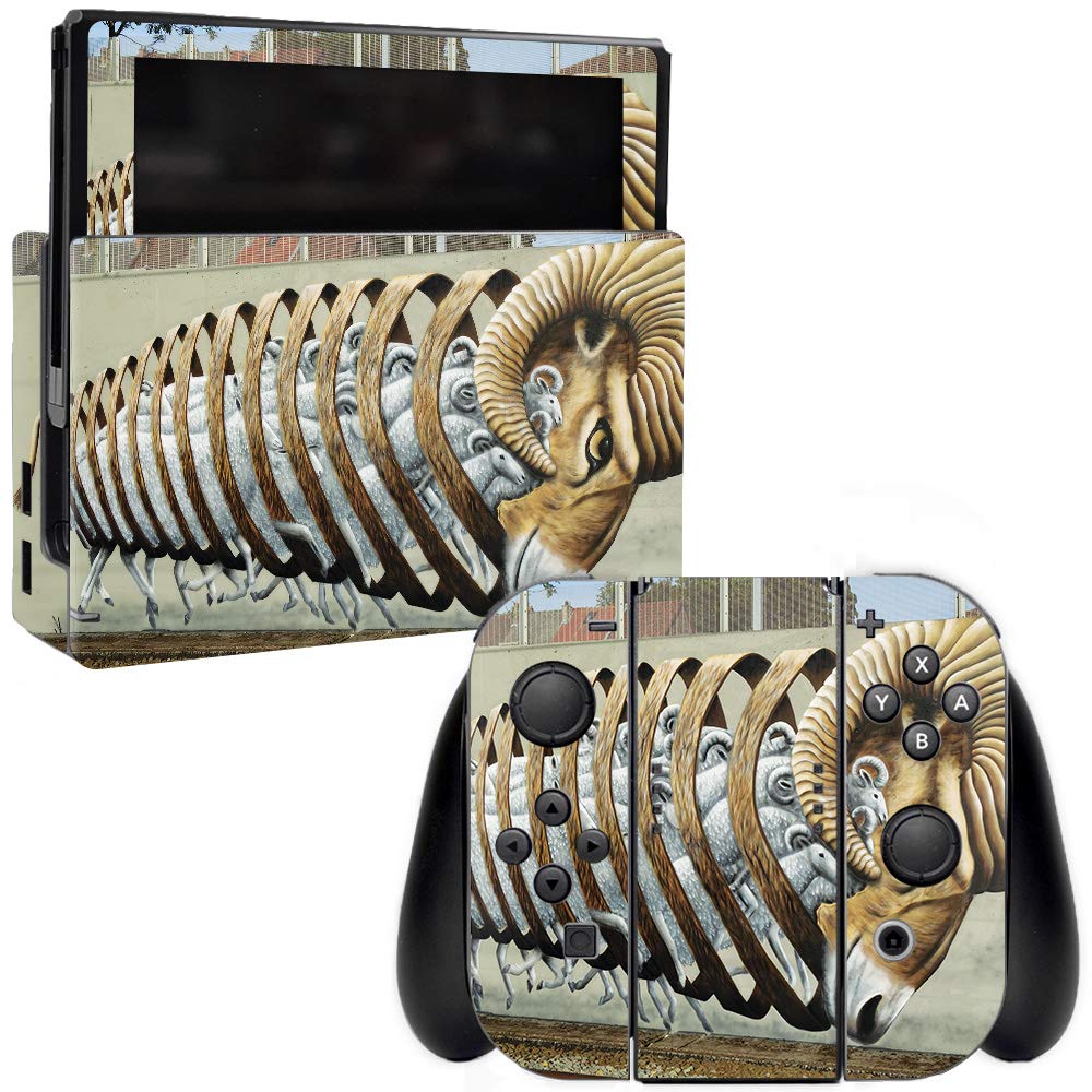 MightySkins Vinyl Decal Wrap Cover for Nintendo Switch - Ram Spiral Design | Protective & Durable Skin | Easy to Apply & Remove | Made in USA | Perfect for Gaming, Travel & Personalization