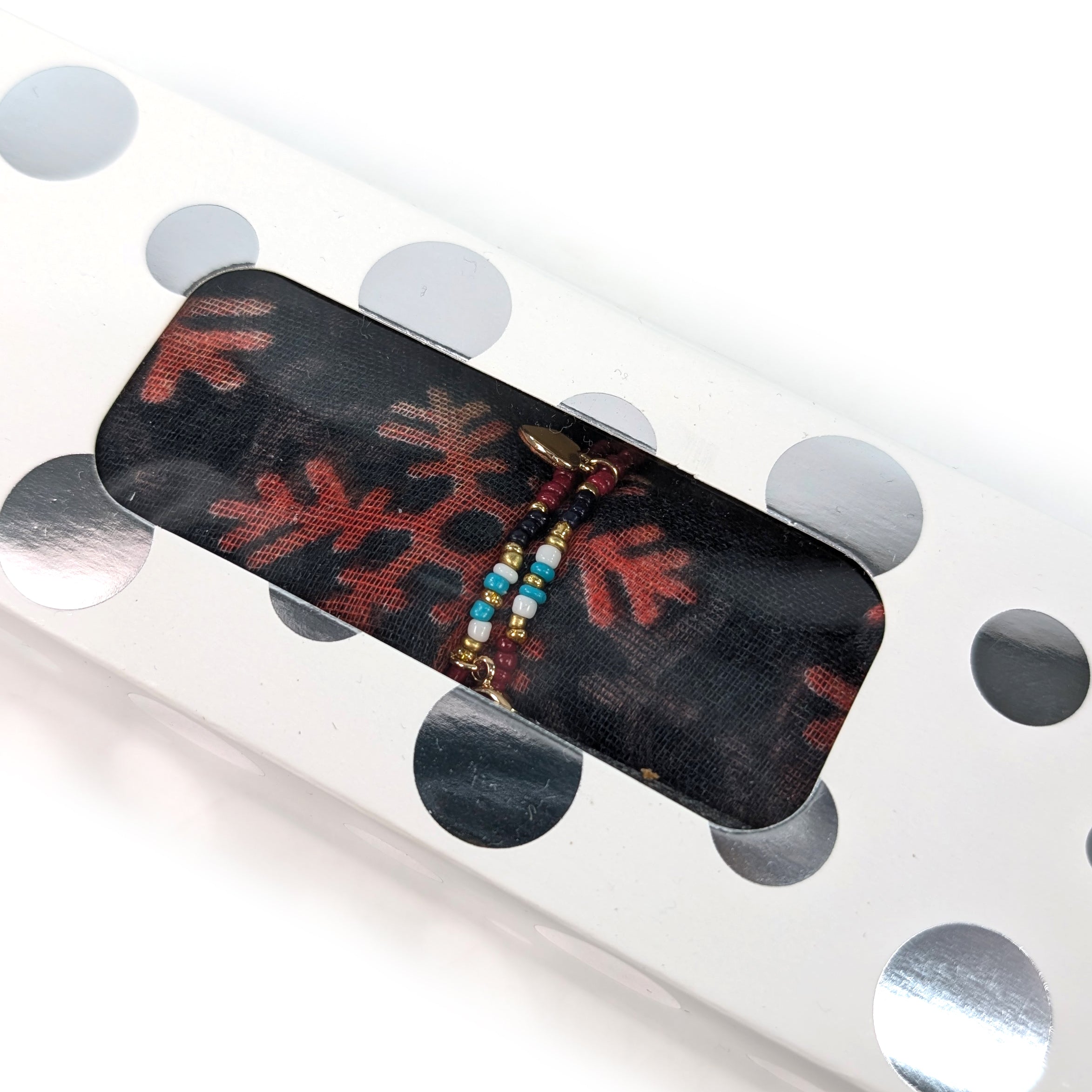 Elegant Black Snowflake Scarf & Bracelet Gift Set in Cracker Box - Perfect for Christmas, Birthday, and Holiday Gifting