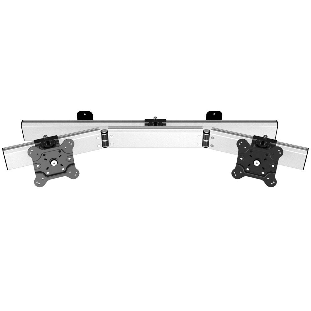 Adjustable Dual Monitor Wall Mount Bracket - Slideable & Tiltable for 13-32 Inch Screens - Perfect for Home Office, Gaming & Workspace Setup