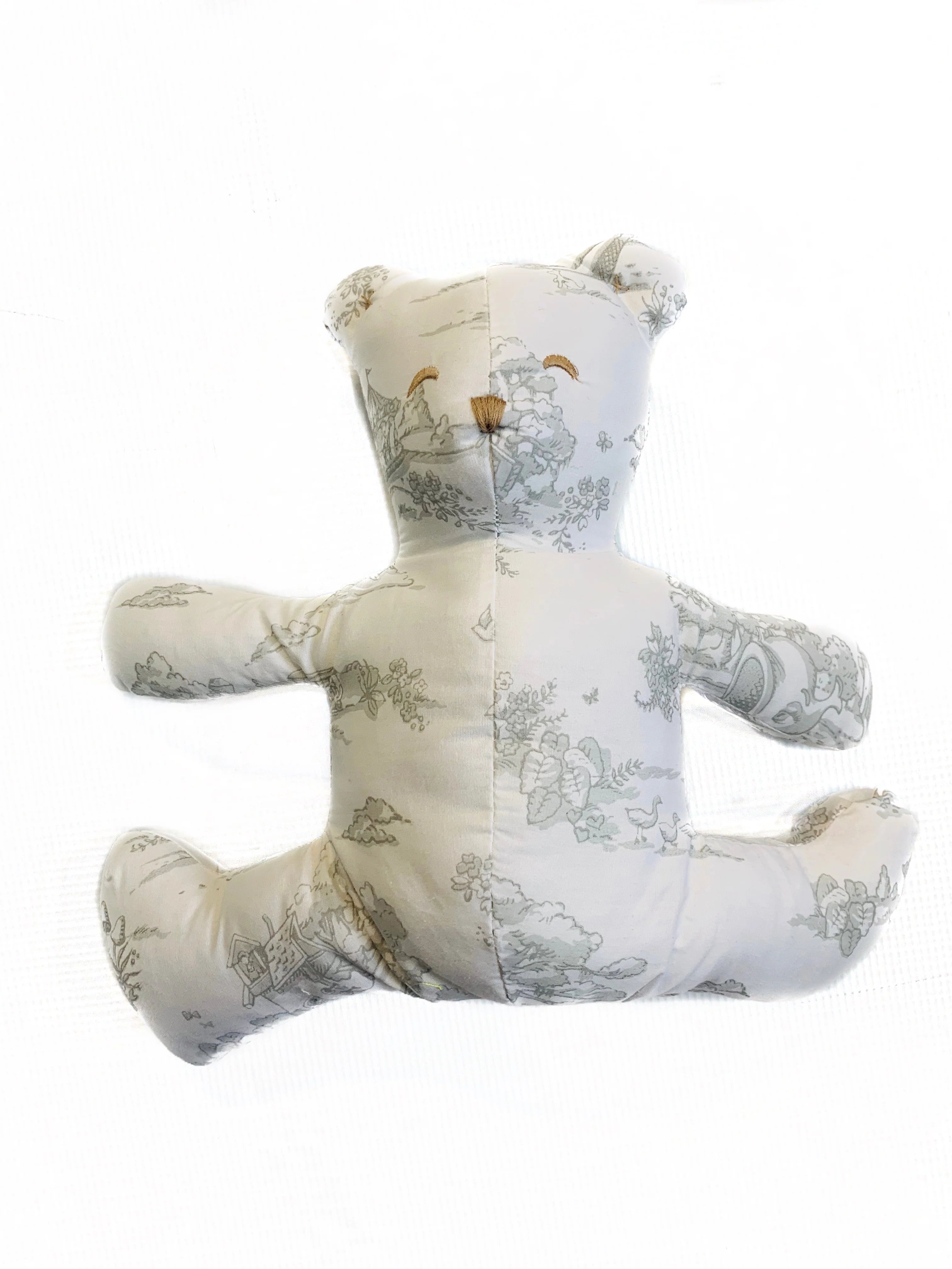 STORYLAND TOILE STUFFED BEAR - Soft Plush Teddy Bear for Kids, Nursery Decor & Baby Shower Gift - Perfect for Cuddling, Room Decoration and Special Occasions