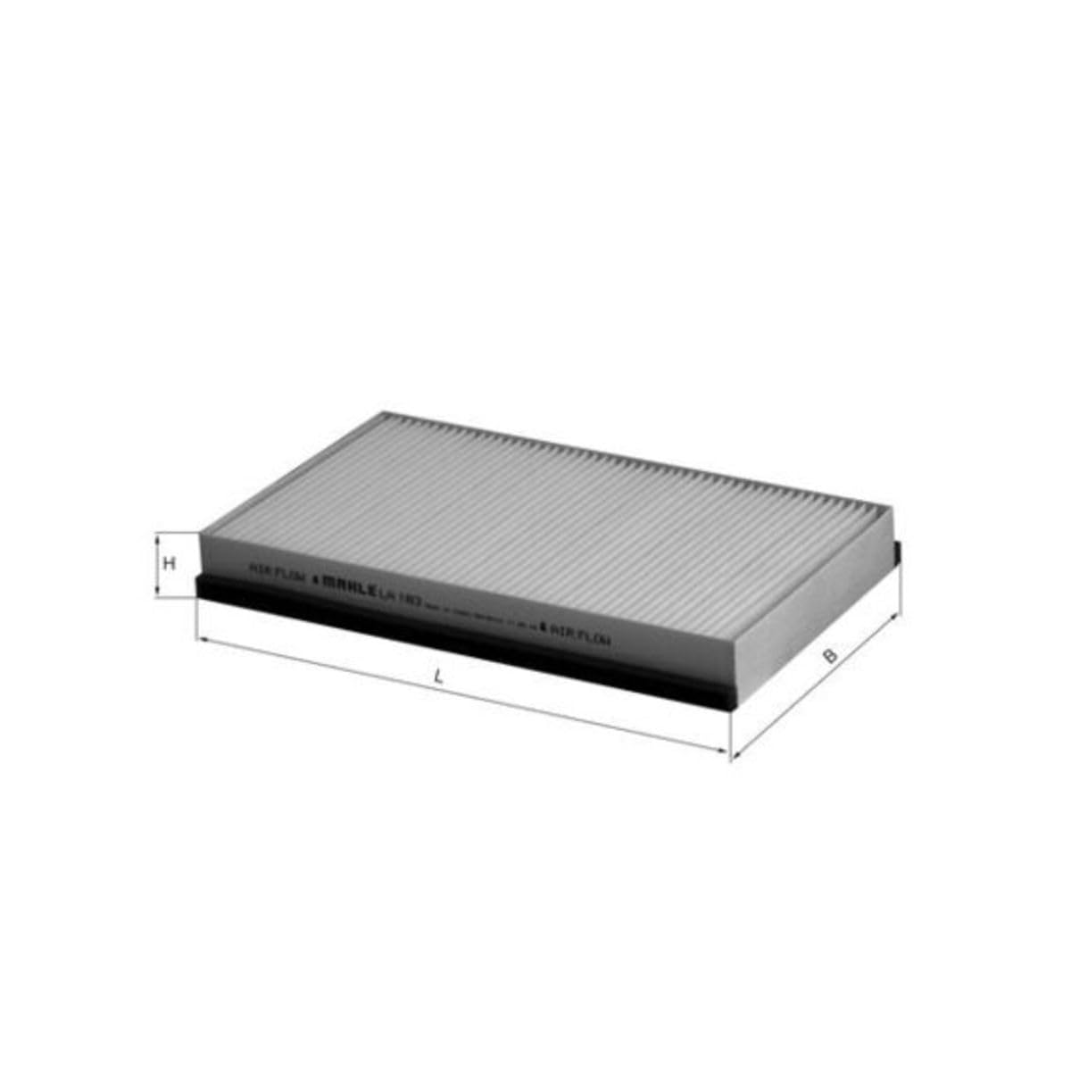 MAHLE LA 183 Premium Cabin Air Filter - Fits Select Vehicles | Cleaner Air for Allergies & Dust Protection | Ideal for City Driving & Polluted Areas