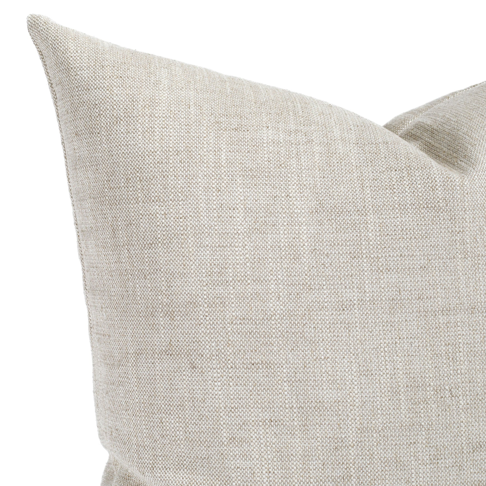 Brussels 22x22 Inch Decorative Throw Pillow Cover in Oatmeal - Perfect for Sofa, Bed, Couch & Home Decor